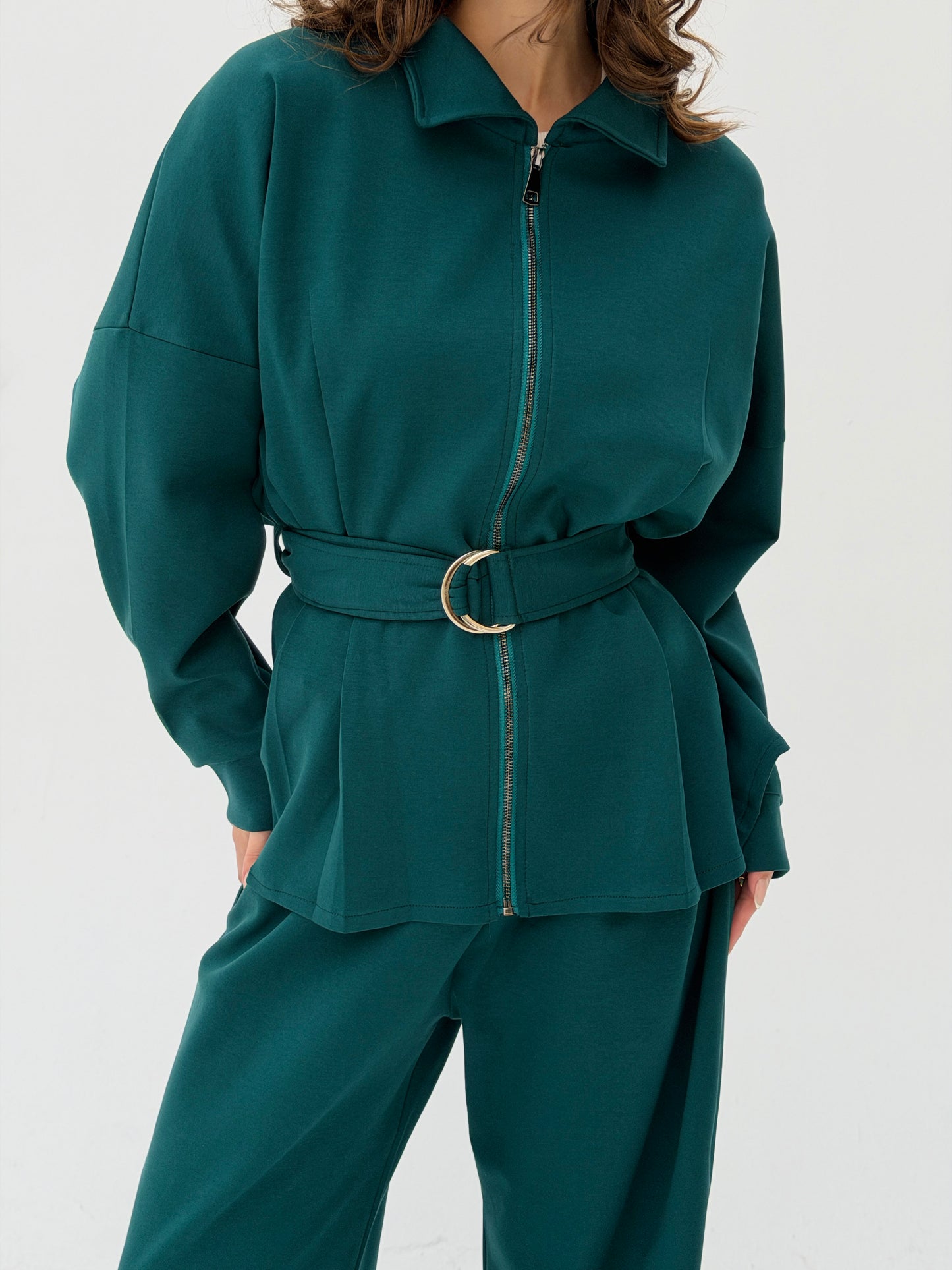The Belted Set In Deep Teal