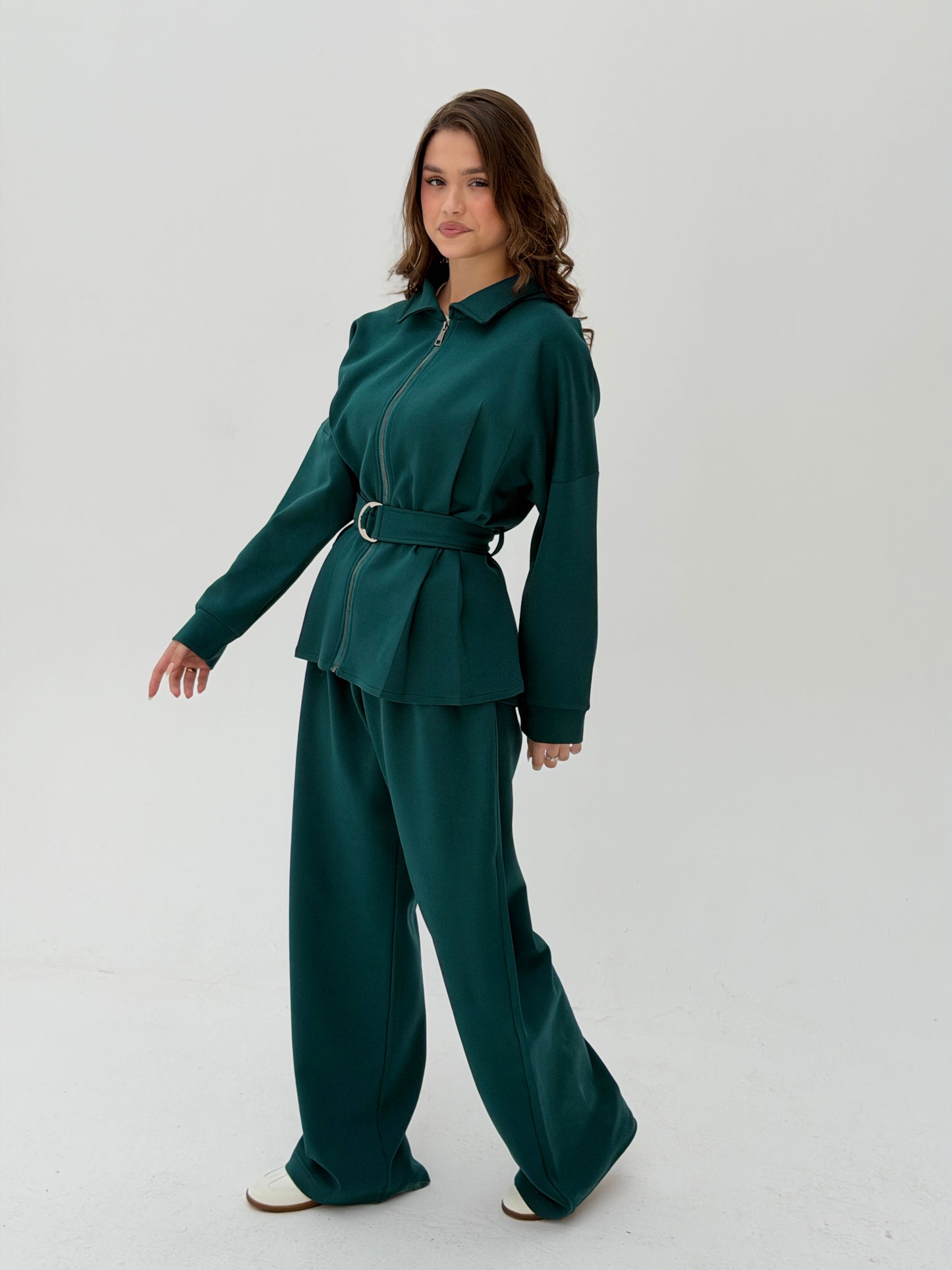 The Belted Set In Deep Teal