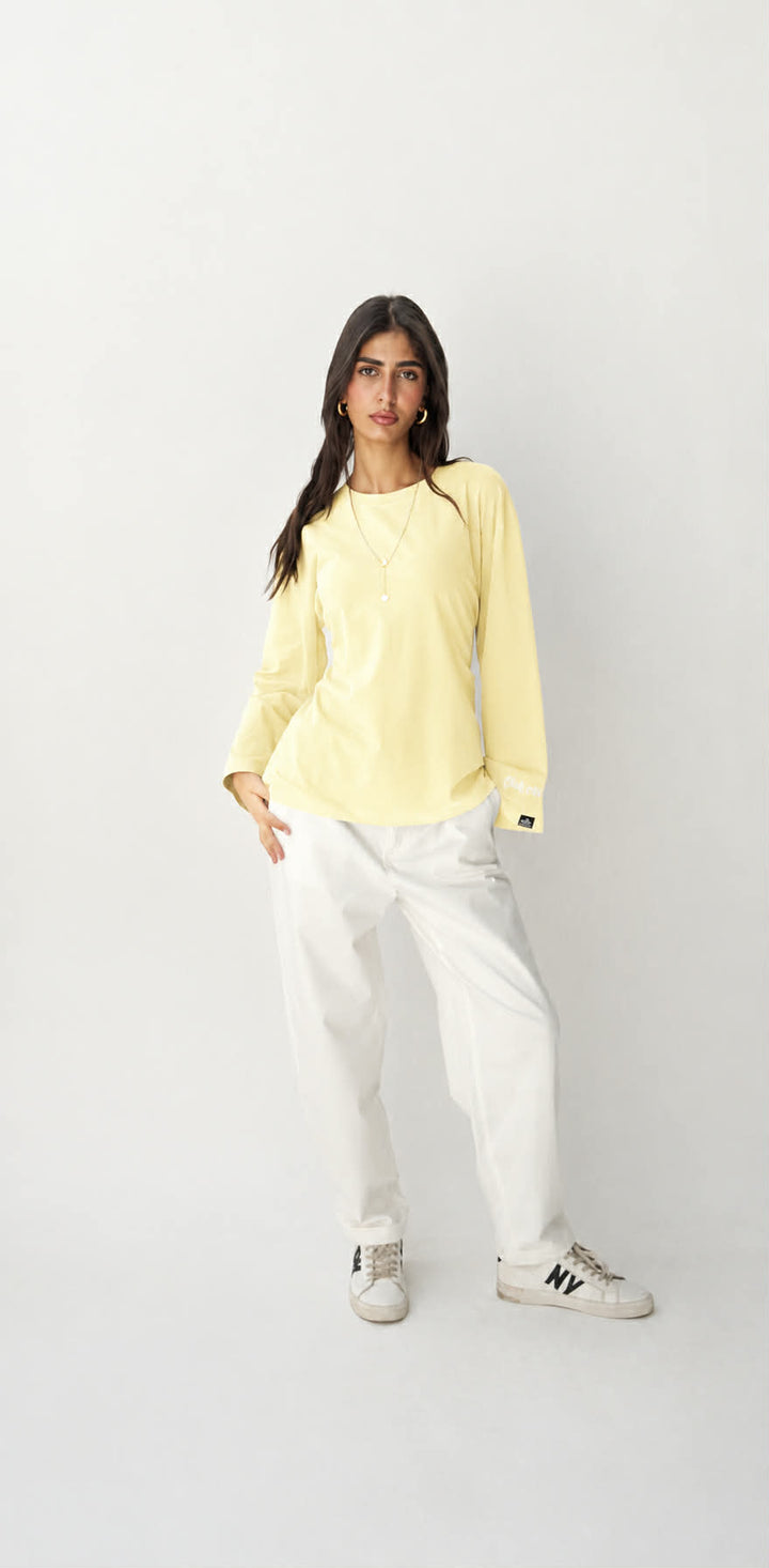 Every day top in butter yellow