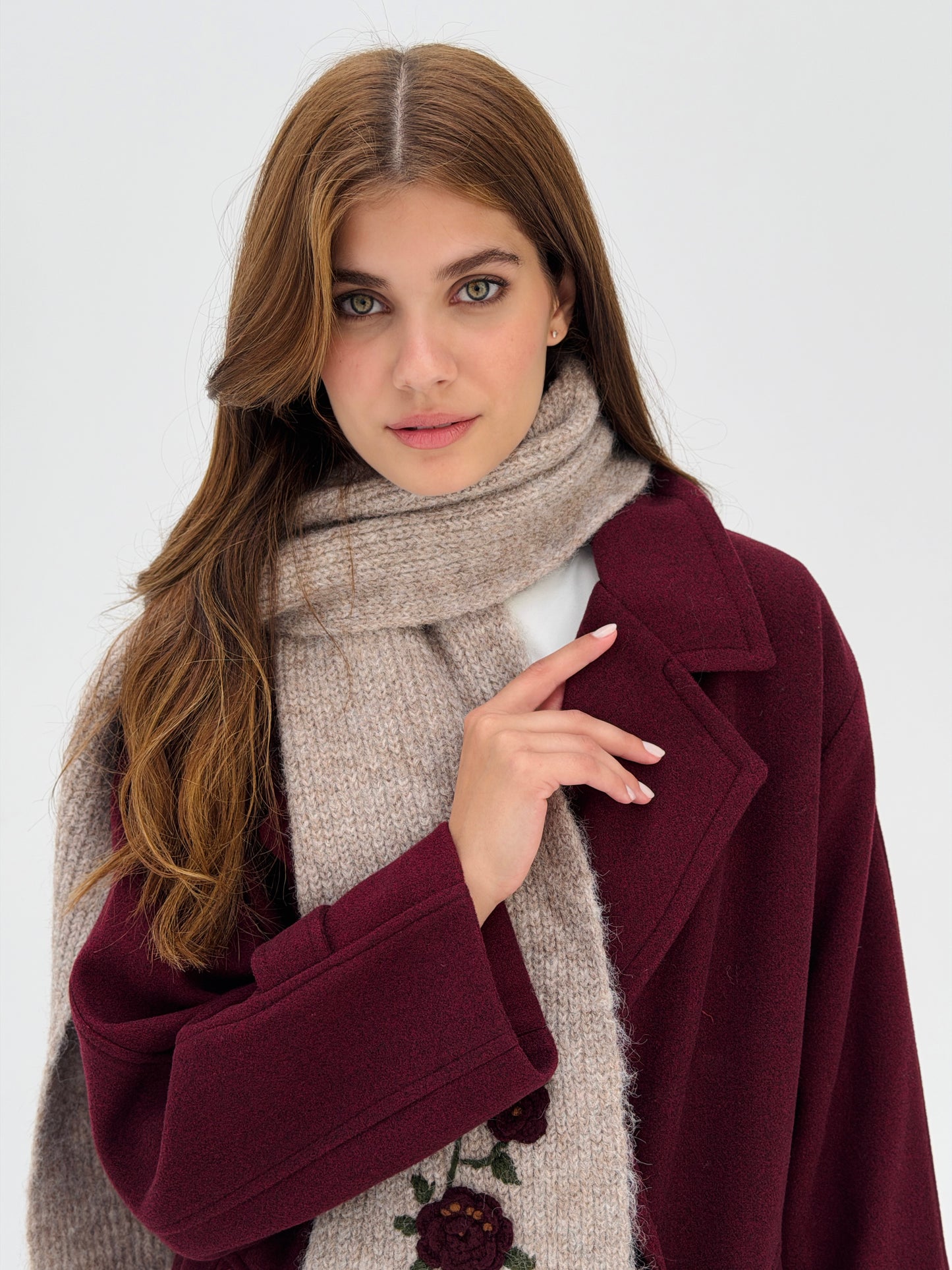Iconic Winter Coat In Burgundy