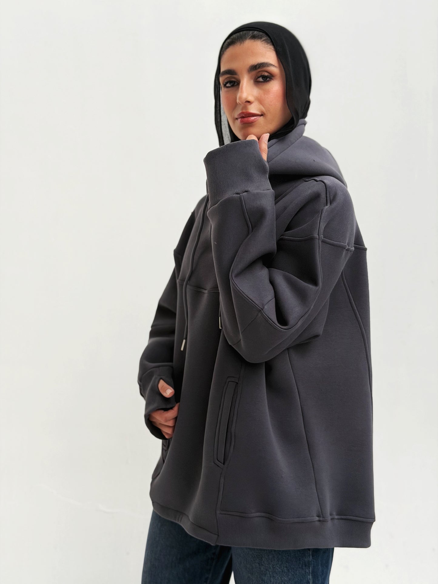 Oversized Hoodie in Gray