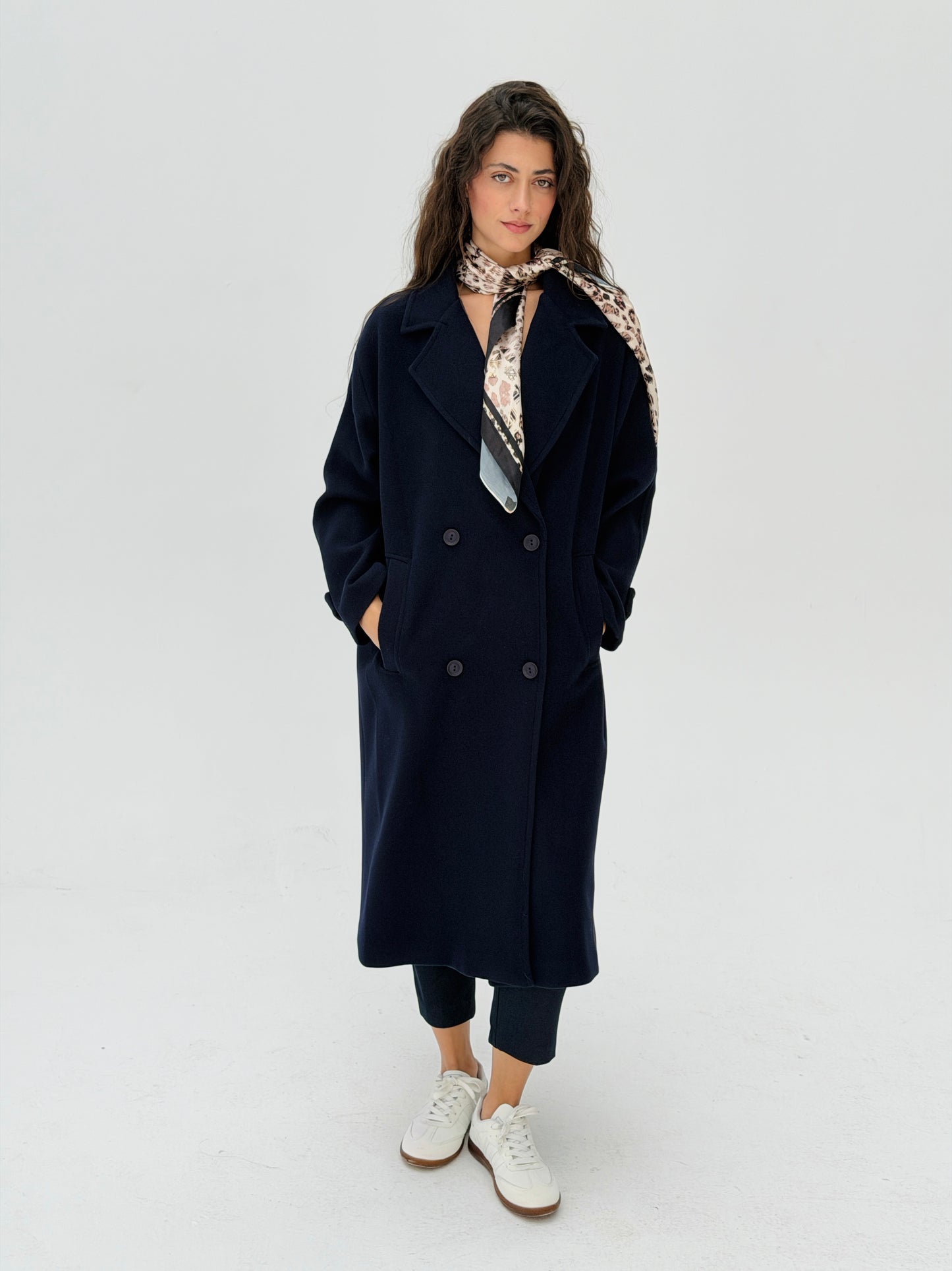 Iconic Winter Coat In Navy Blue