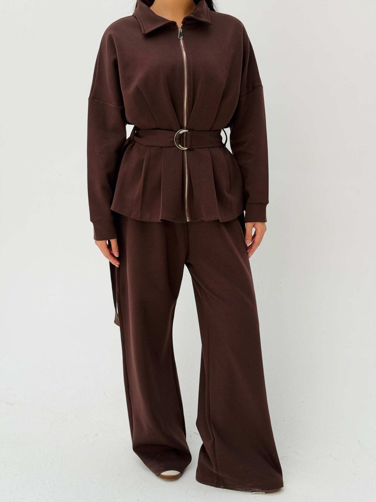 The Belted Set In Brown