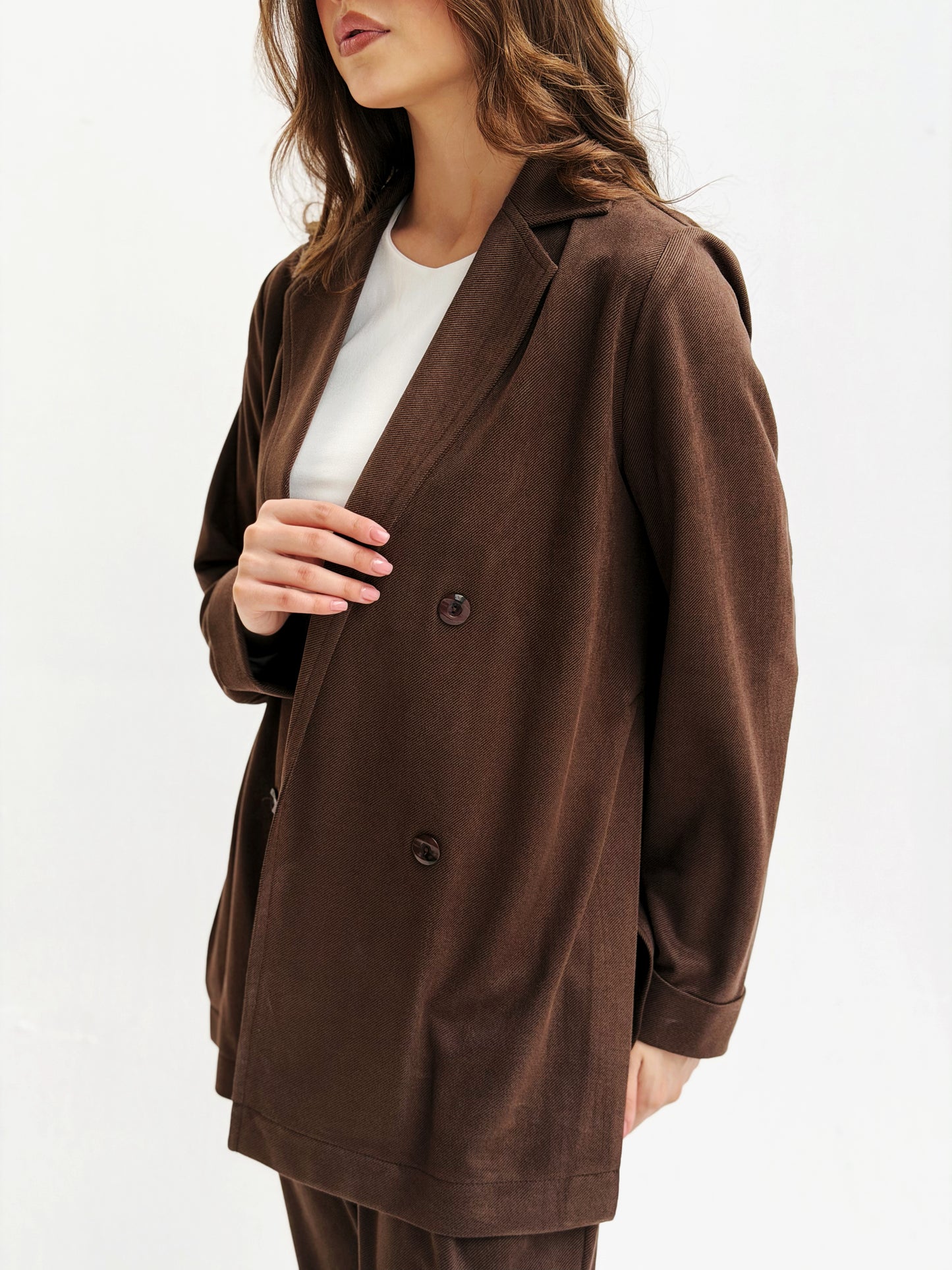 Light velvet set in Brown