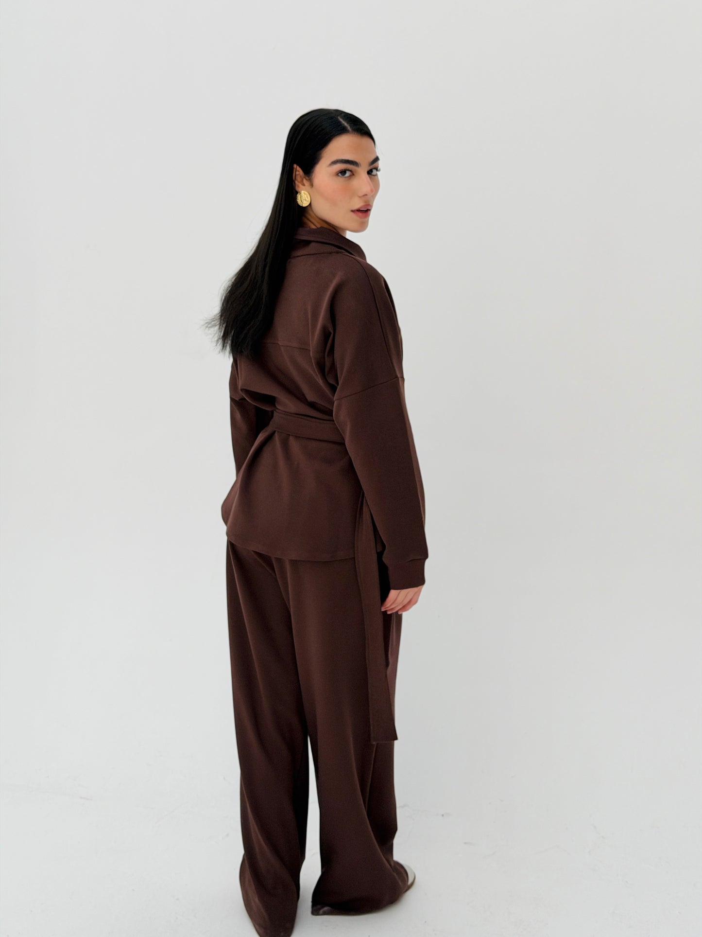 The Belted Set In Brown