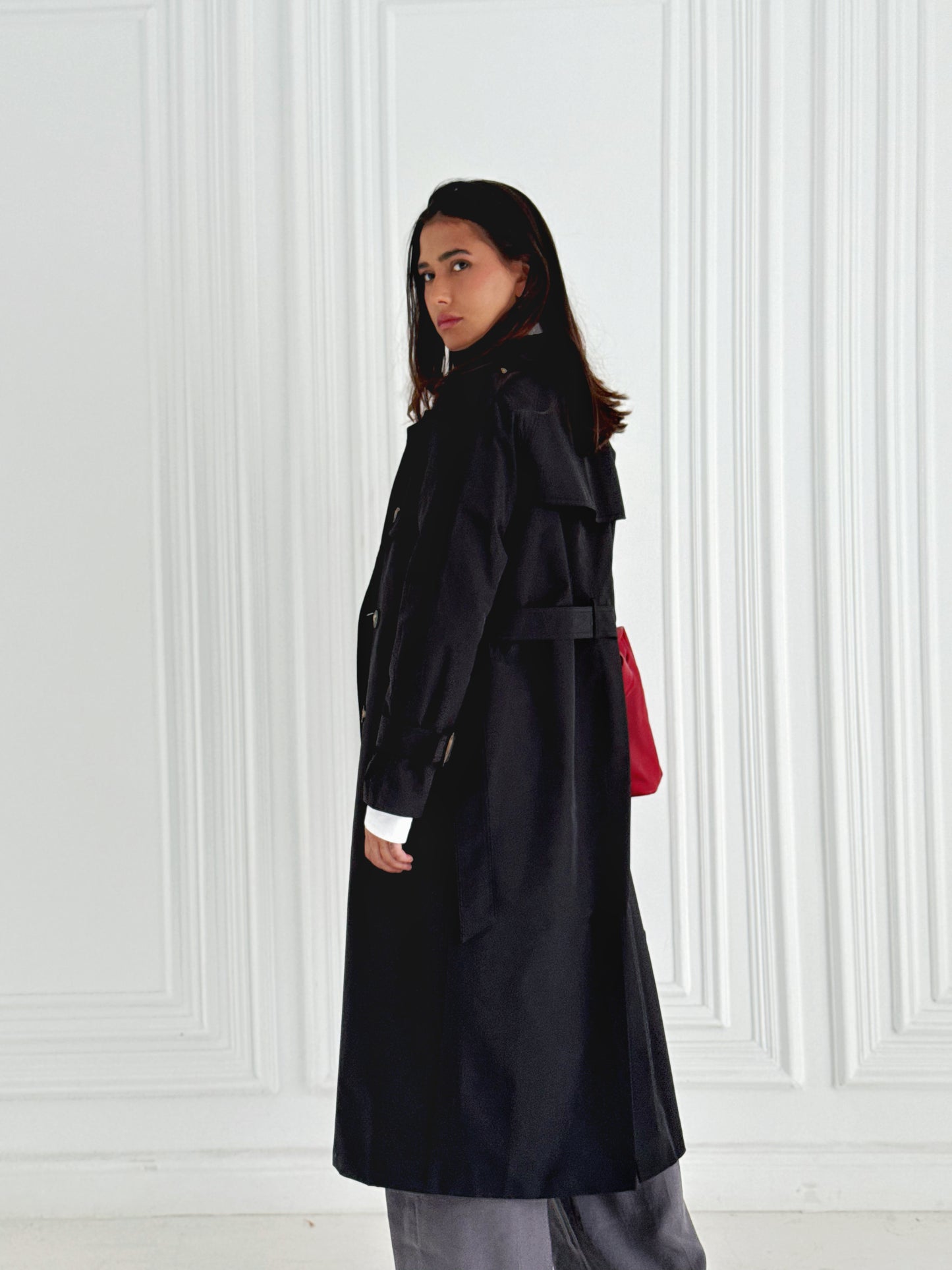 Statement Trench Coat In Black