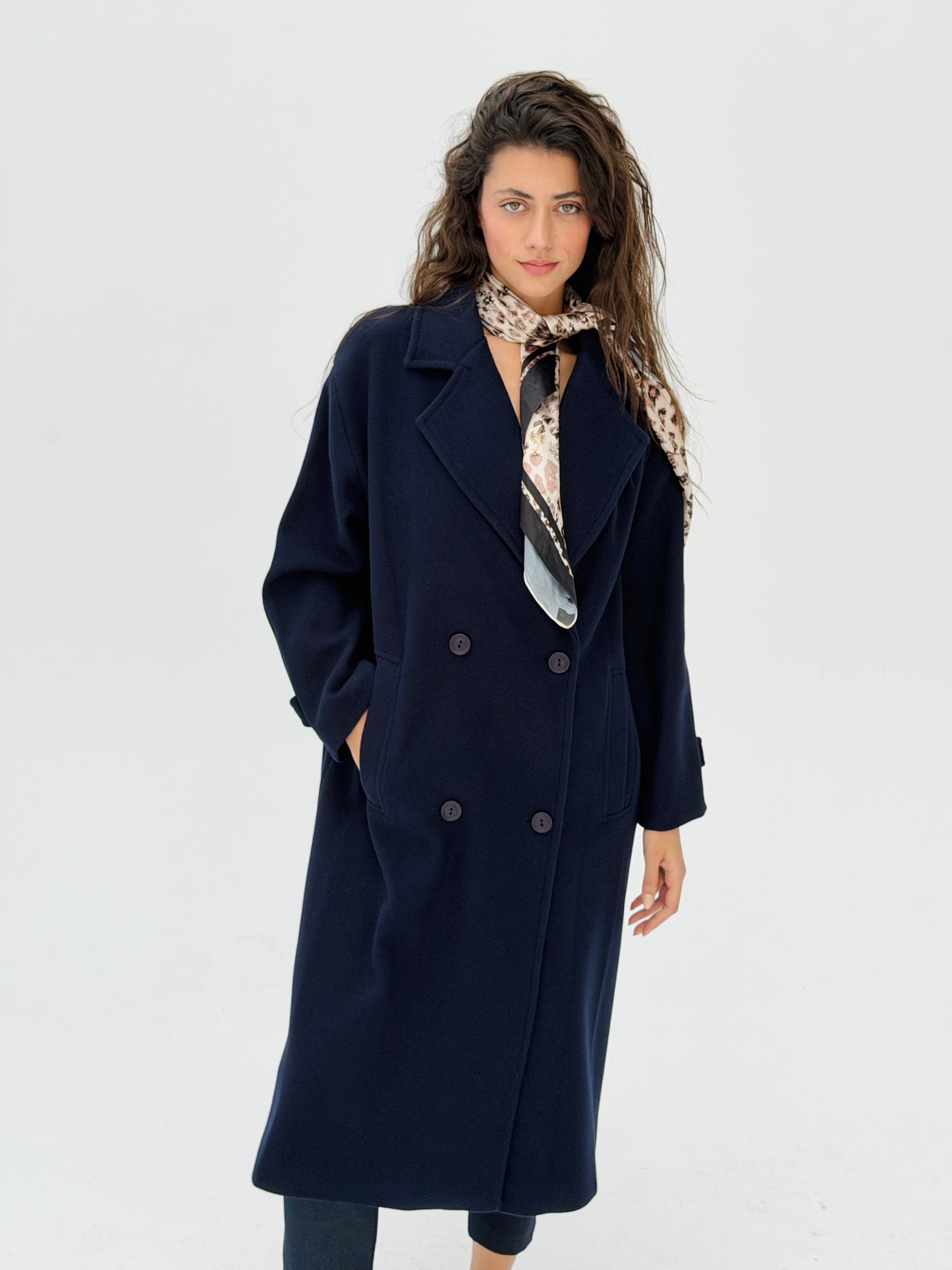 Iconic Winter Coat In Navy Blue