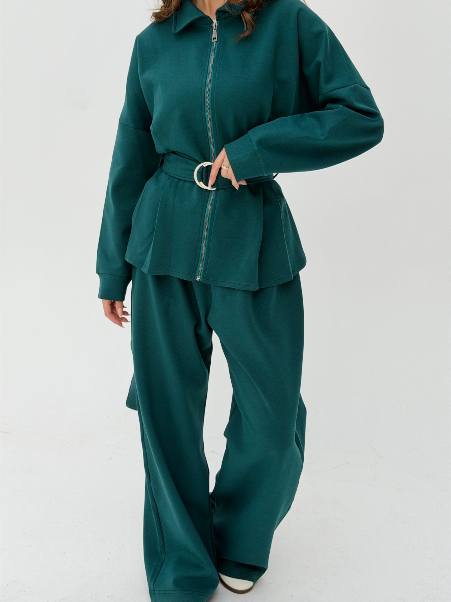 The Belted Set In Deep Teal