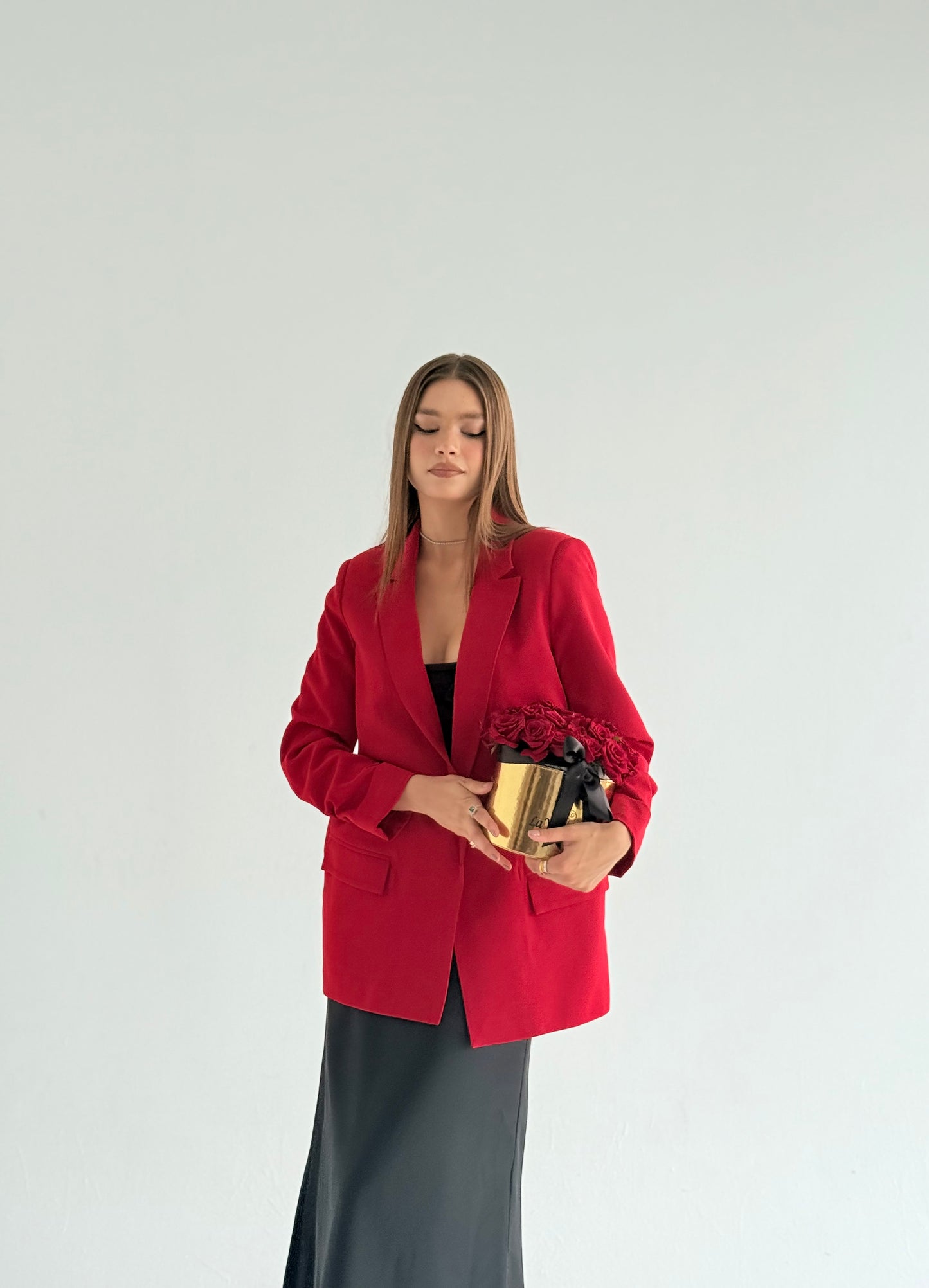 Ruffles blazer in Red