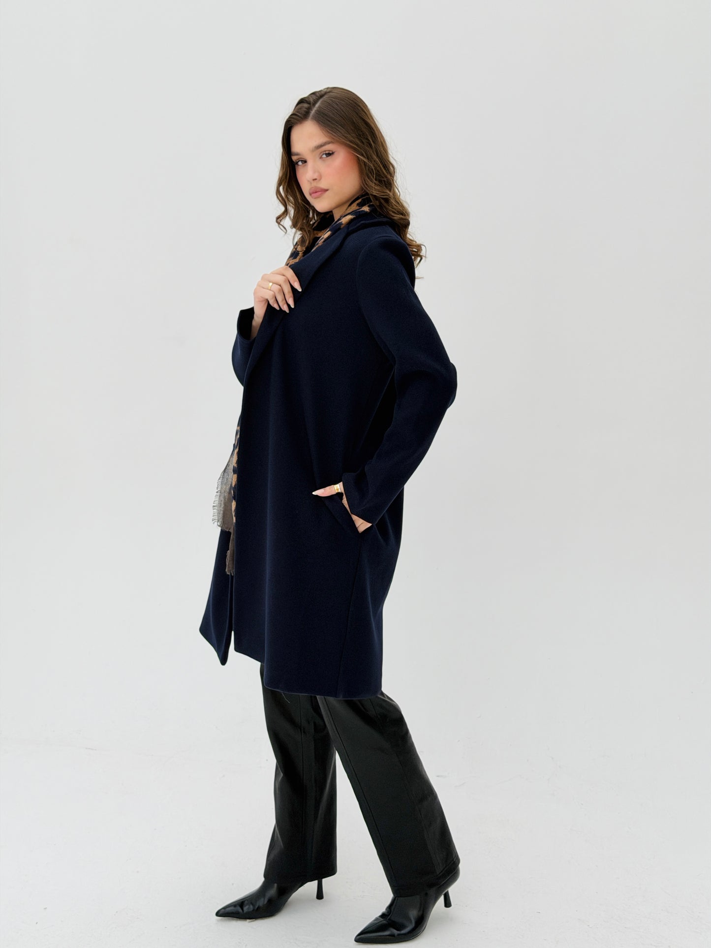 Everyday Wool Coat Navy Blue