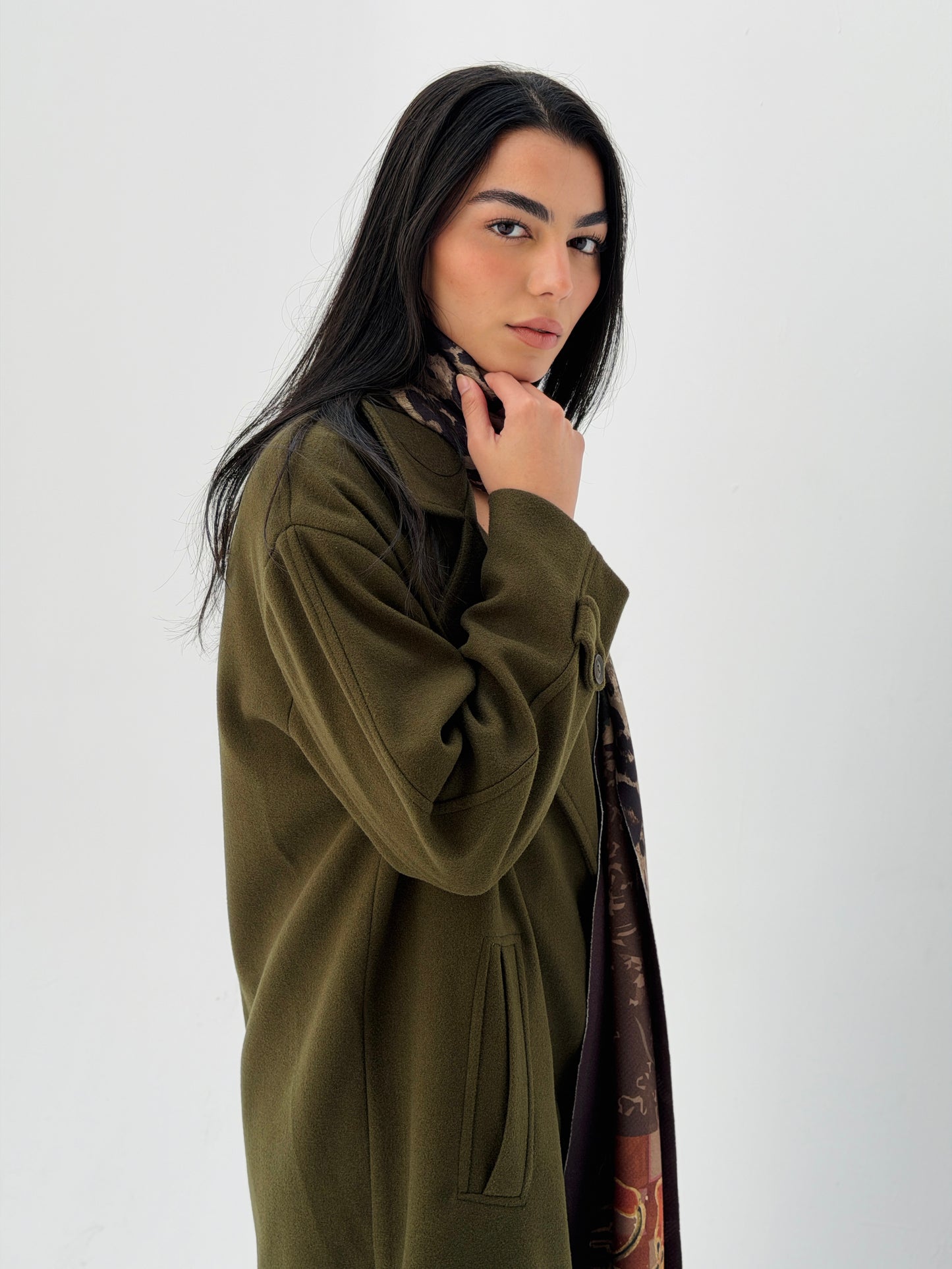 Iconic Winter Coat In Olive