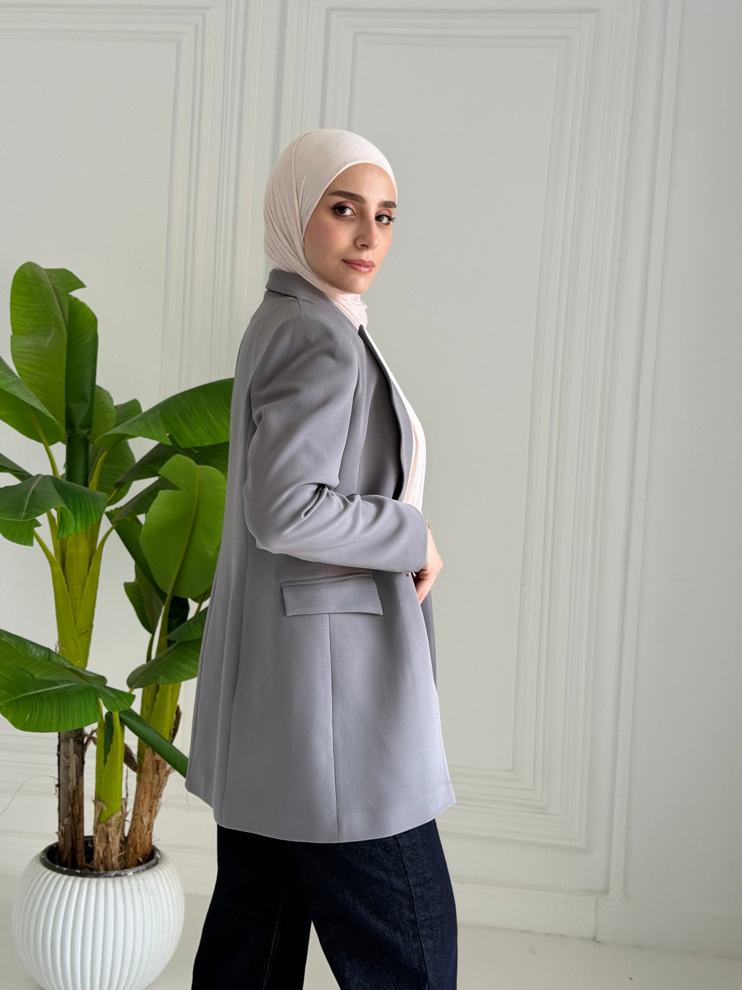 Slim fit blazer in Gray