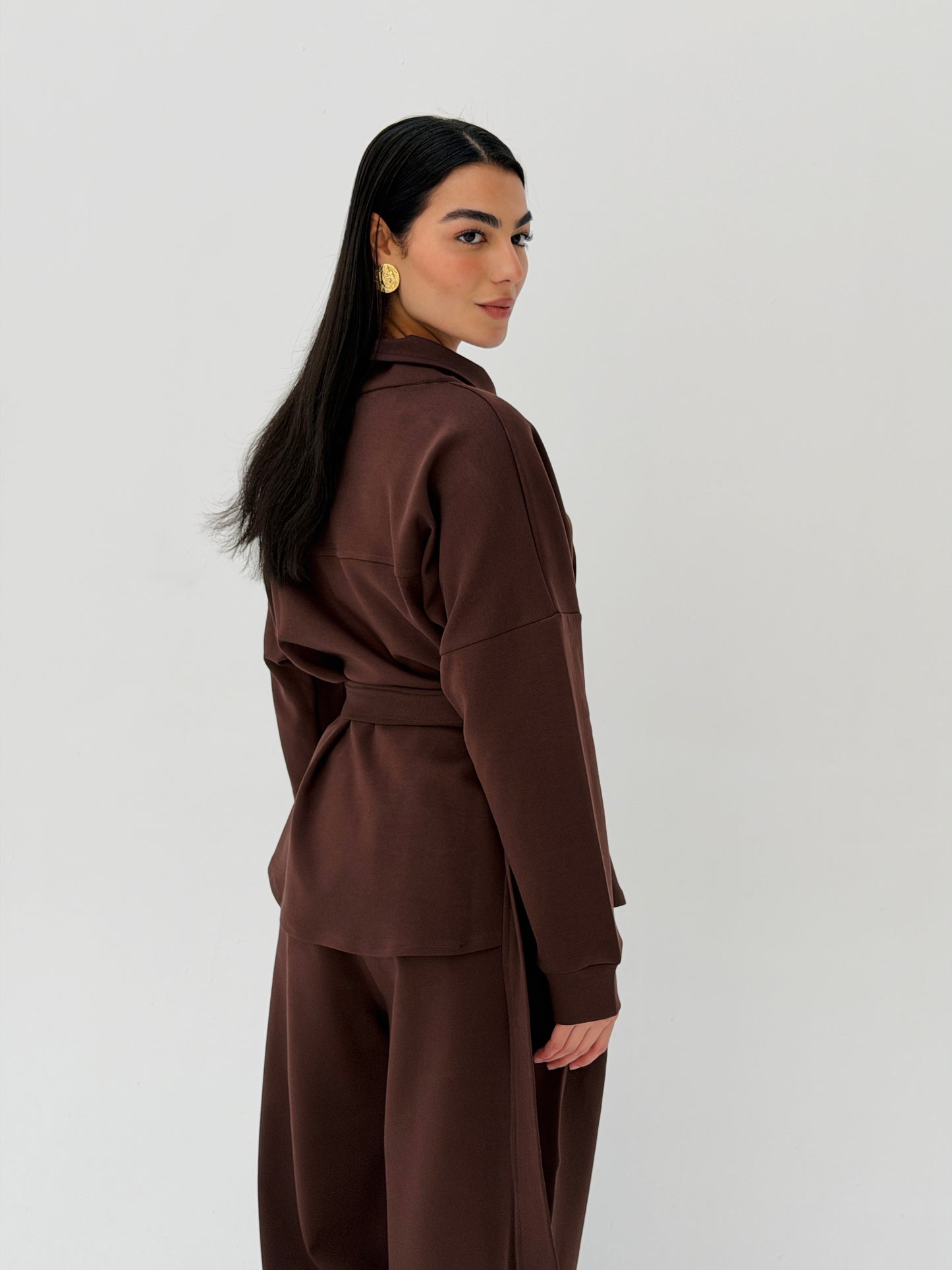 The Belted Set In Brown