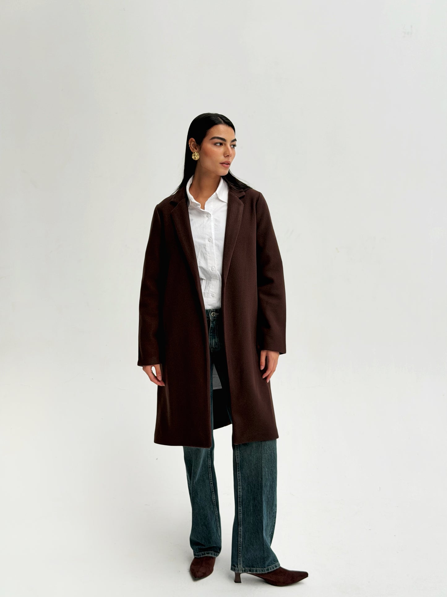 Everyday Wool Coat In Brown