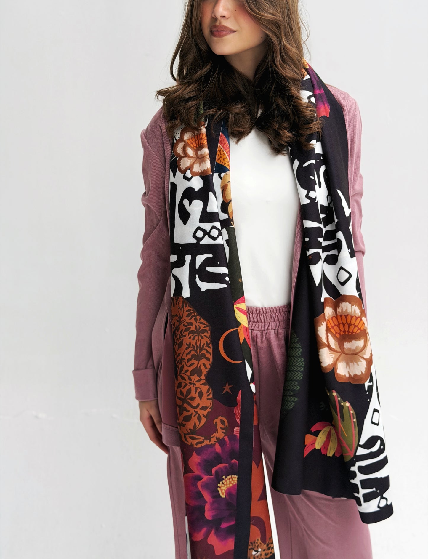 Rust Wool Scarf Rectangle