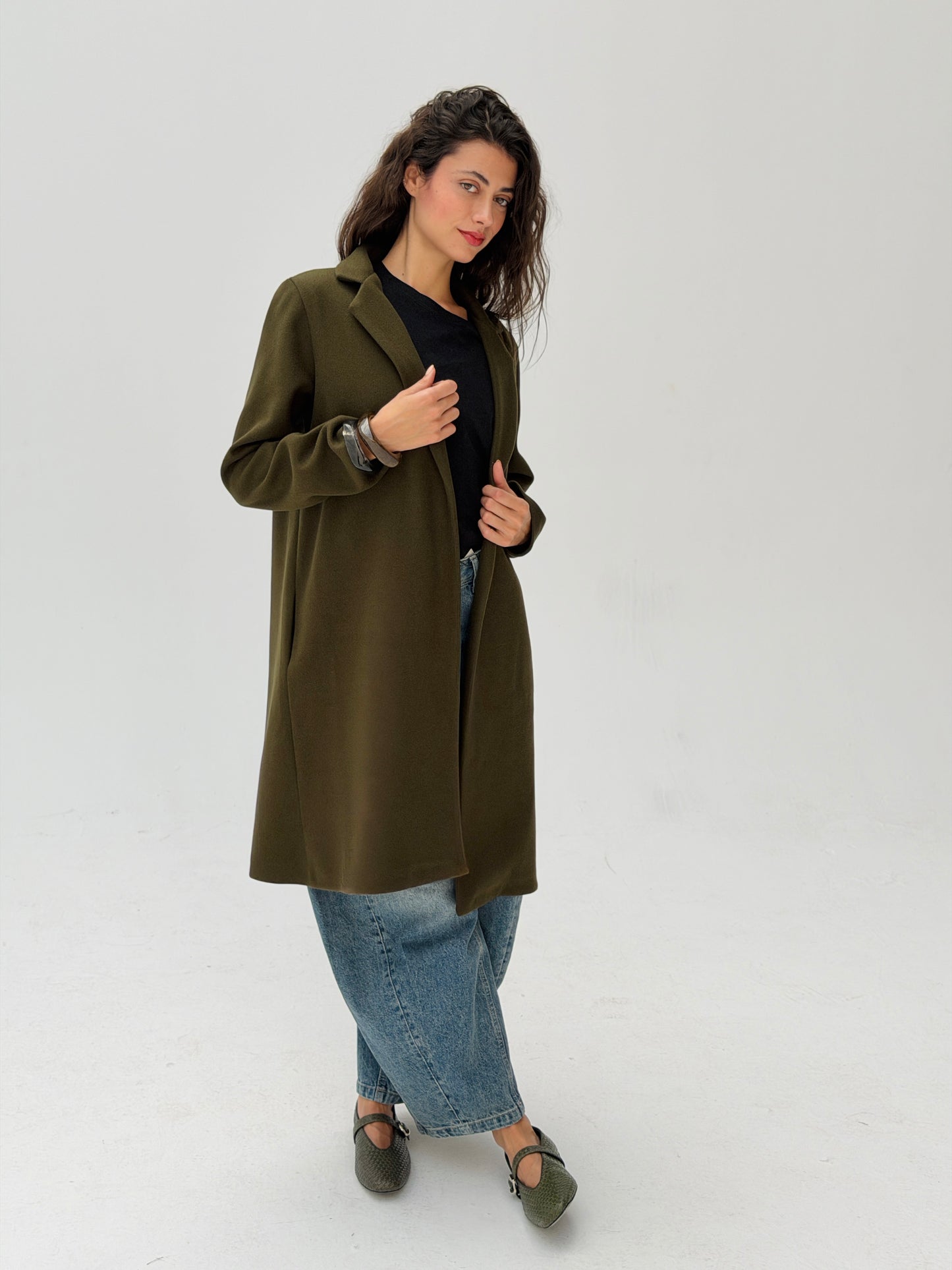 Everyday Wool Coat In Olive