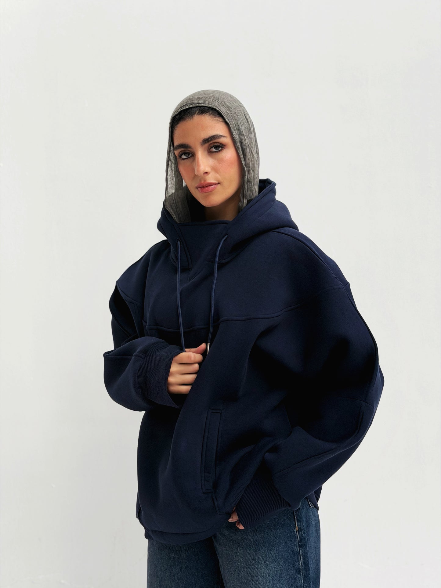 Oversized Hoodie in Navy