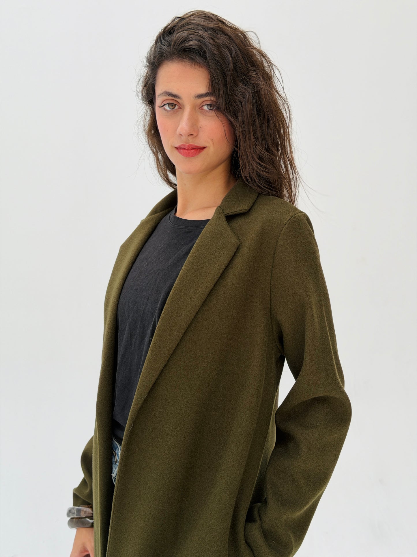 Everyday Wool Coat In Olive
