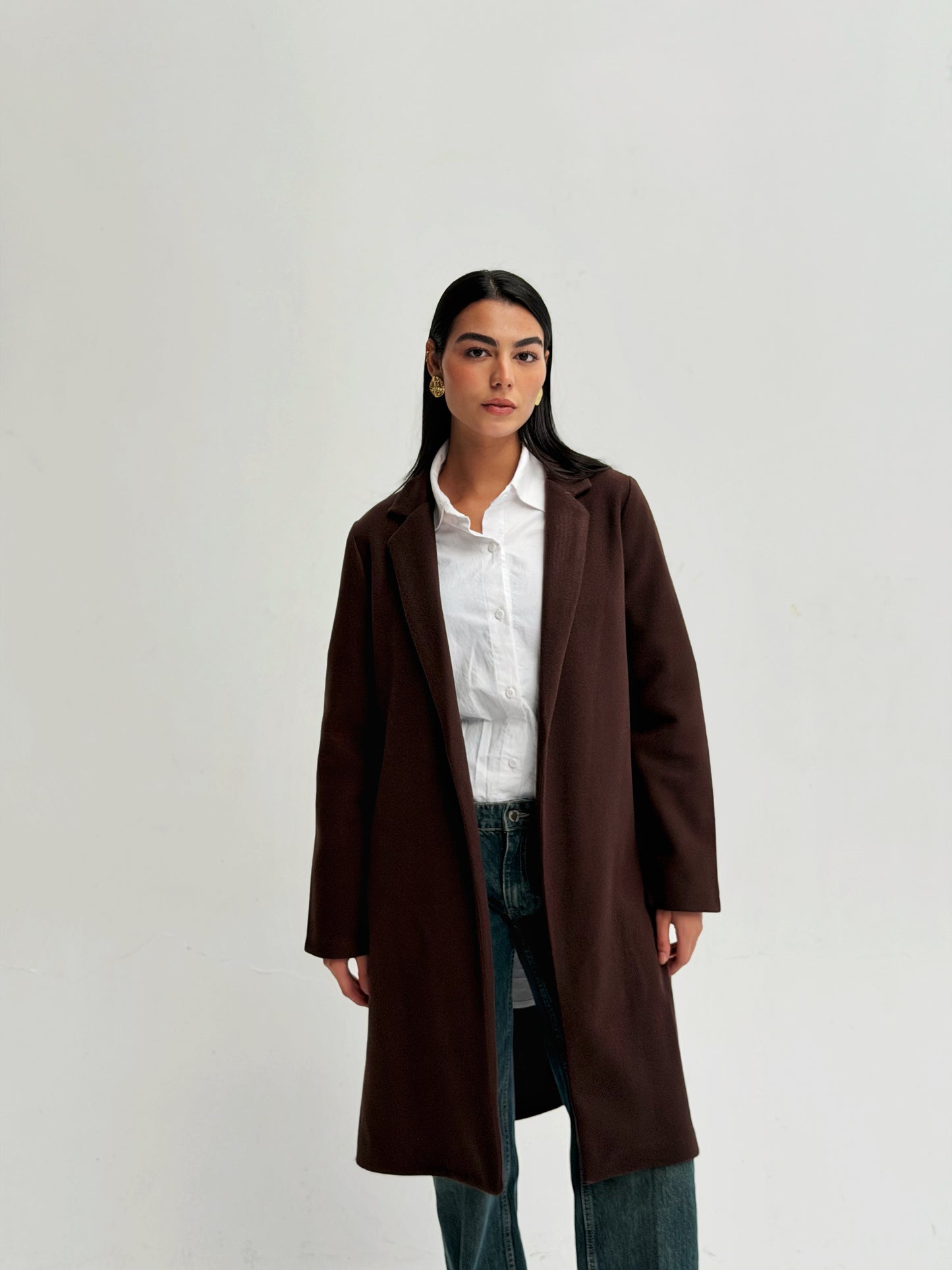 Everyday Wool Coat In Brown
