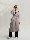 Statement Trench Coat In Gray