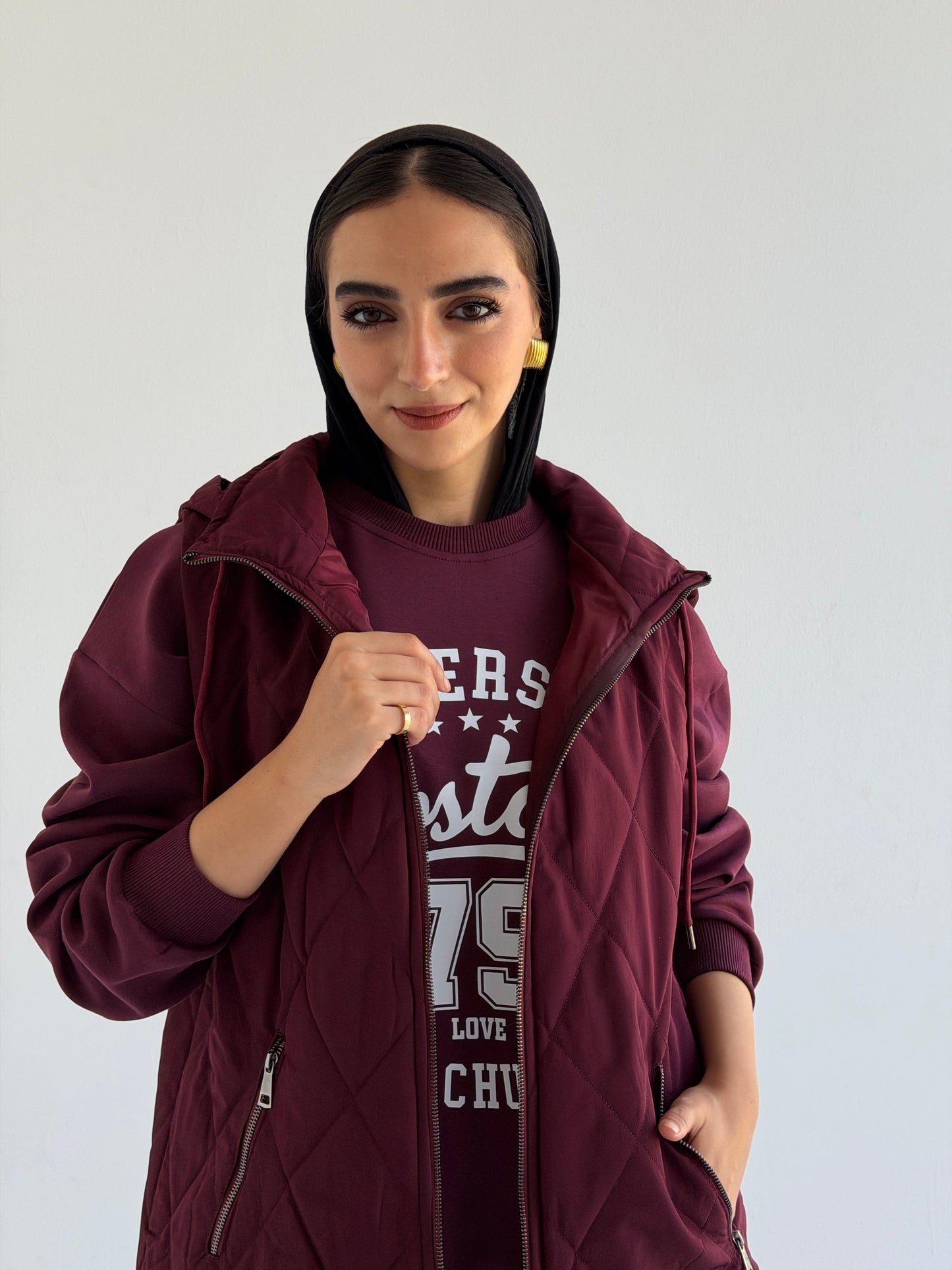 Bamb Vest In Burgundy