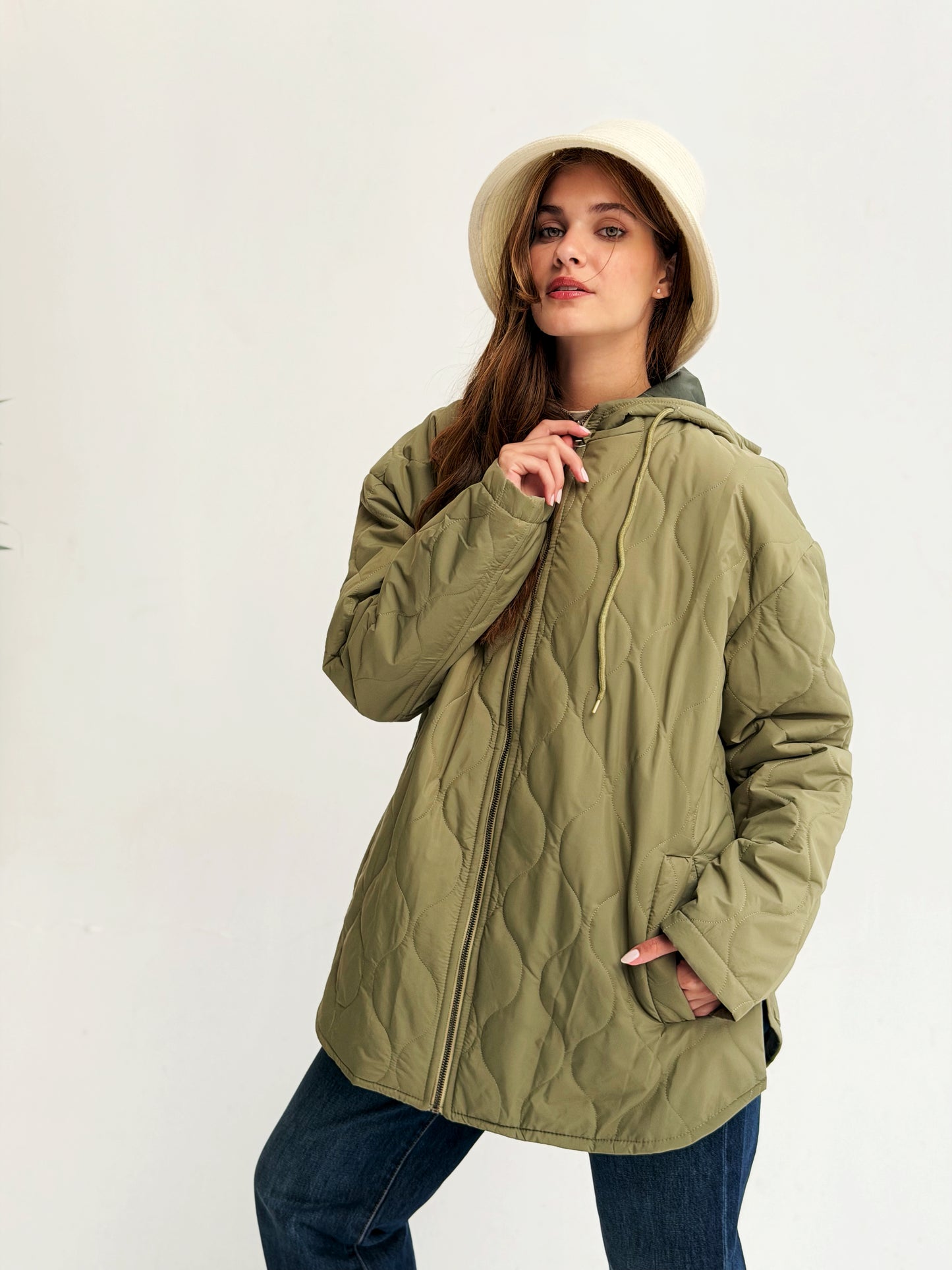 The oversized Bamb Jacket In Olive
