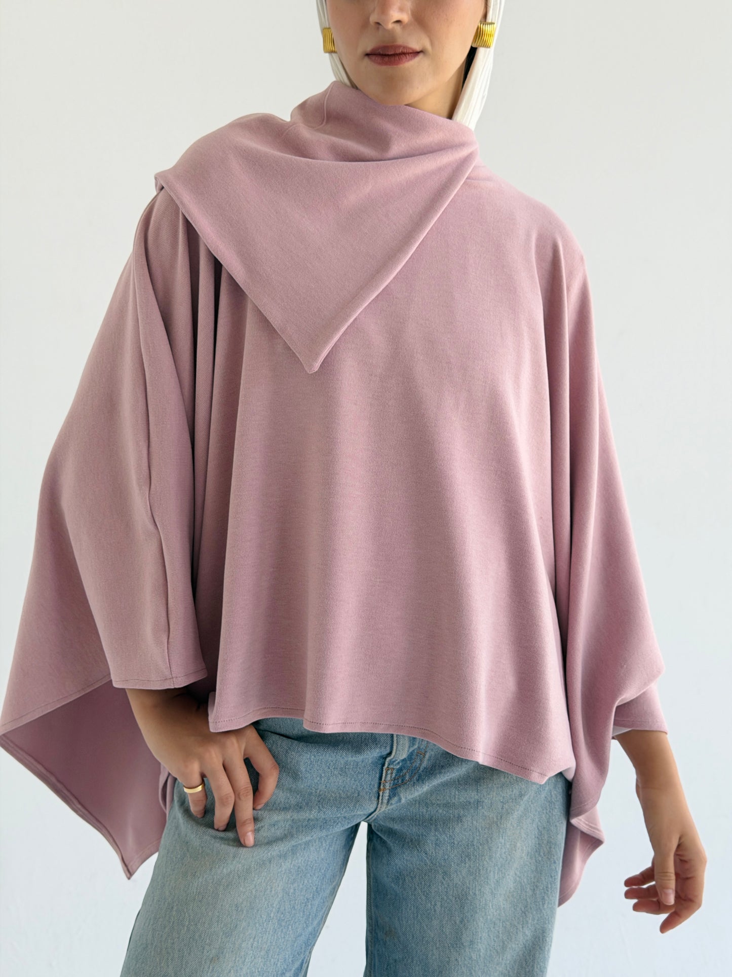 Drape Kint Cape In Pink
