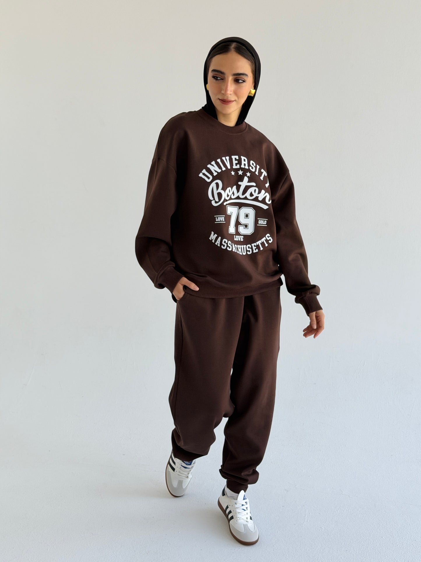 Active Cotten Set In Brown