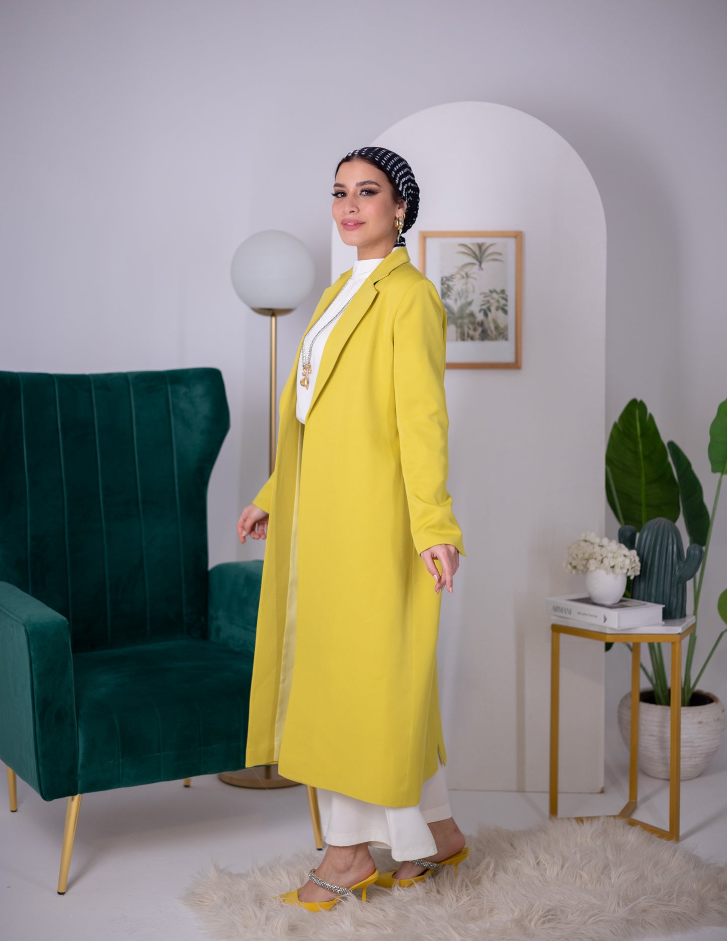 Lemon long blazer