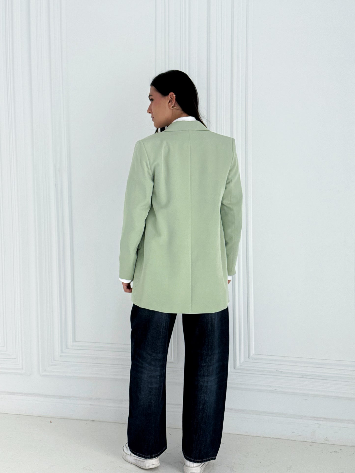 Relaxed fit blazer in matcha