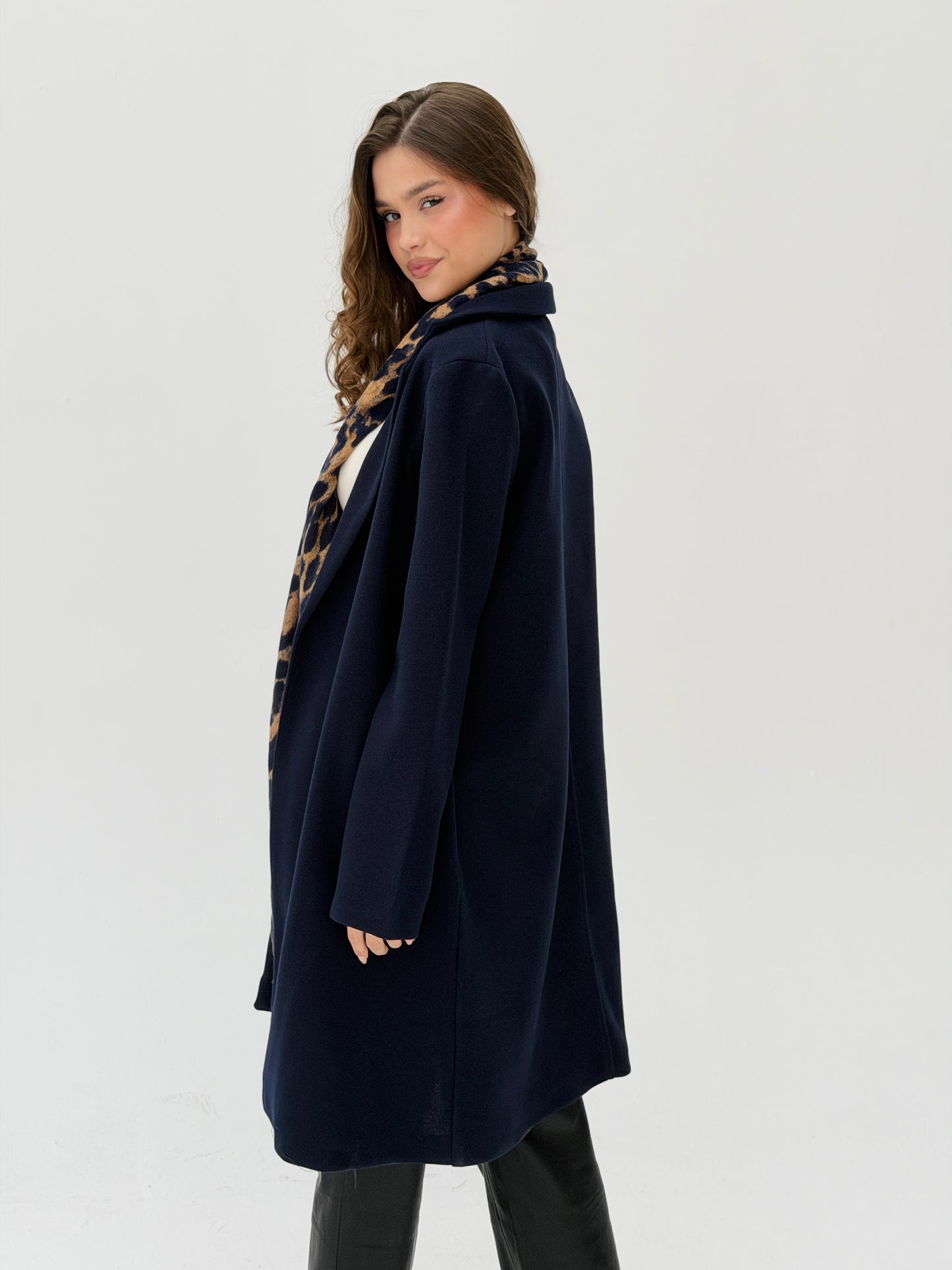 Everyday Wool Coat Navy Blue