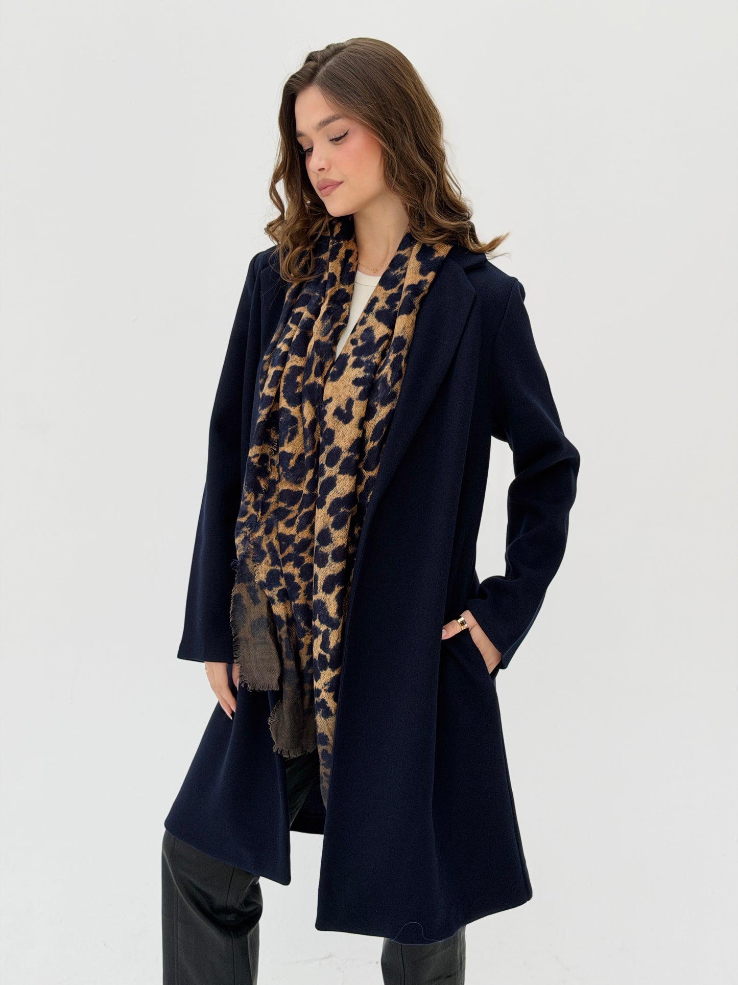 Everyday Wool Coat Navy Blue