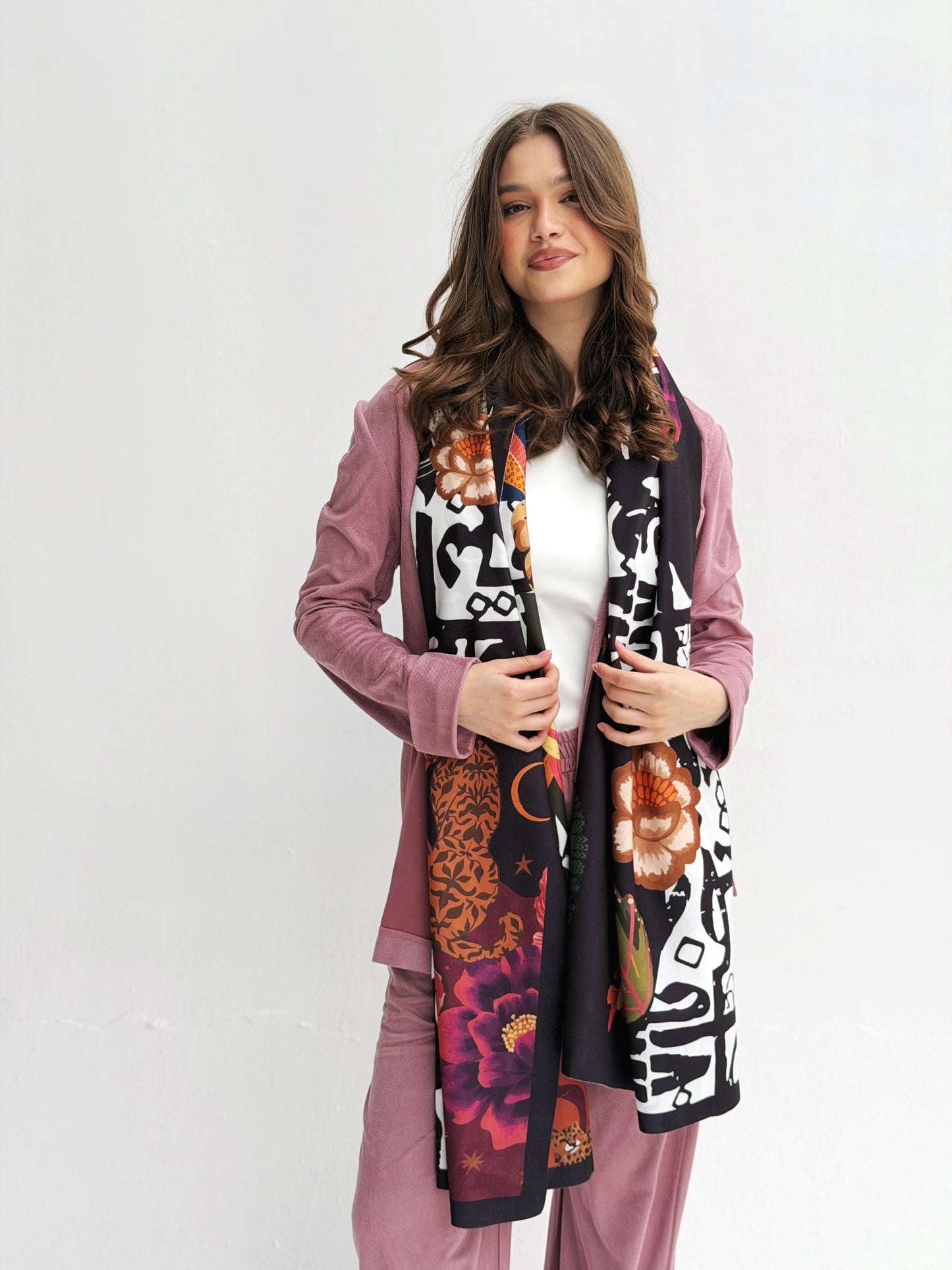 Rust Wool Scarf Rectangle