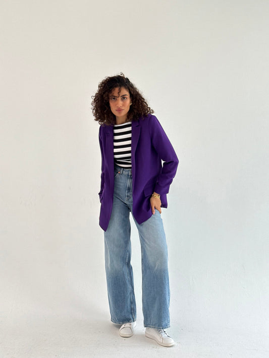 Ruffles Blazer in Mauve