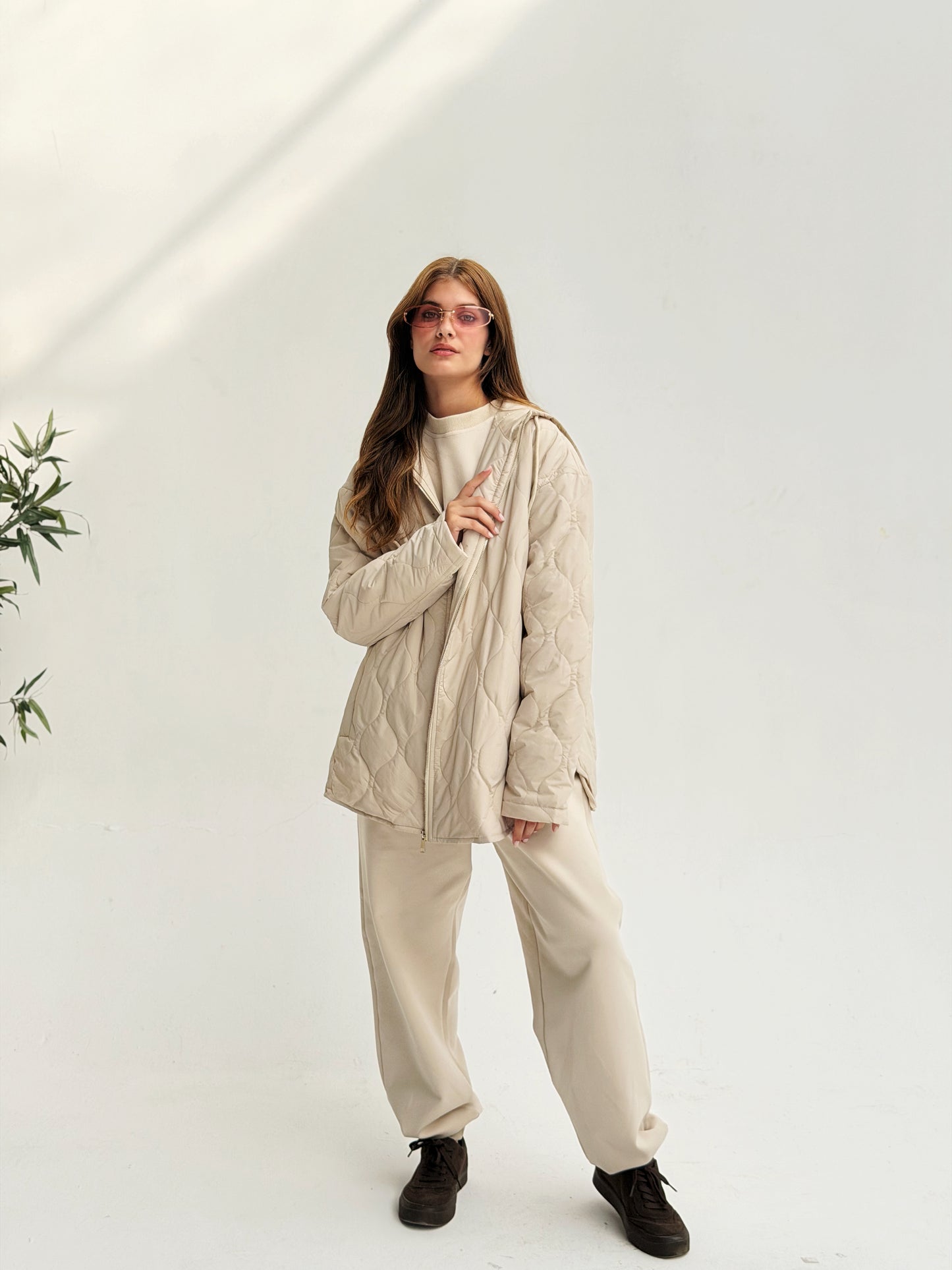The oversized Bamb Jacket in beige