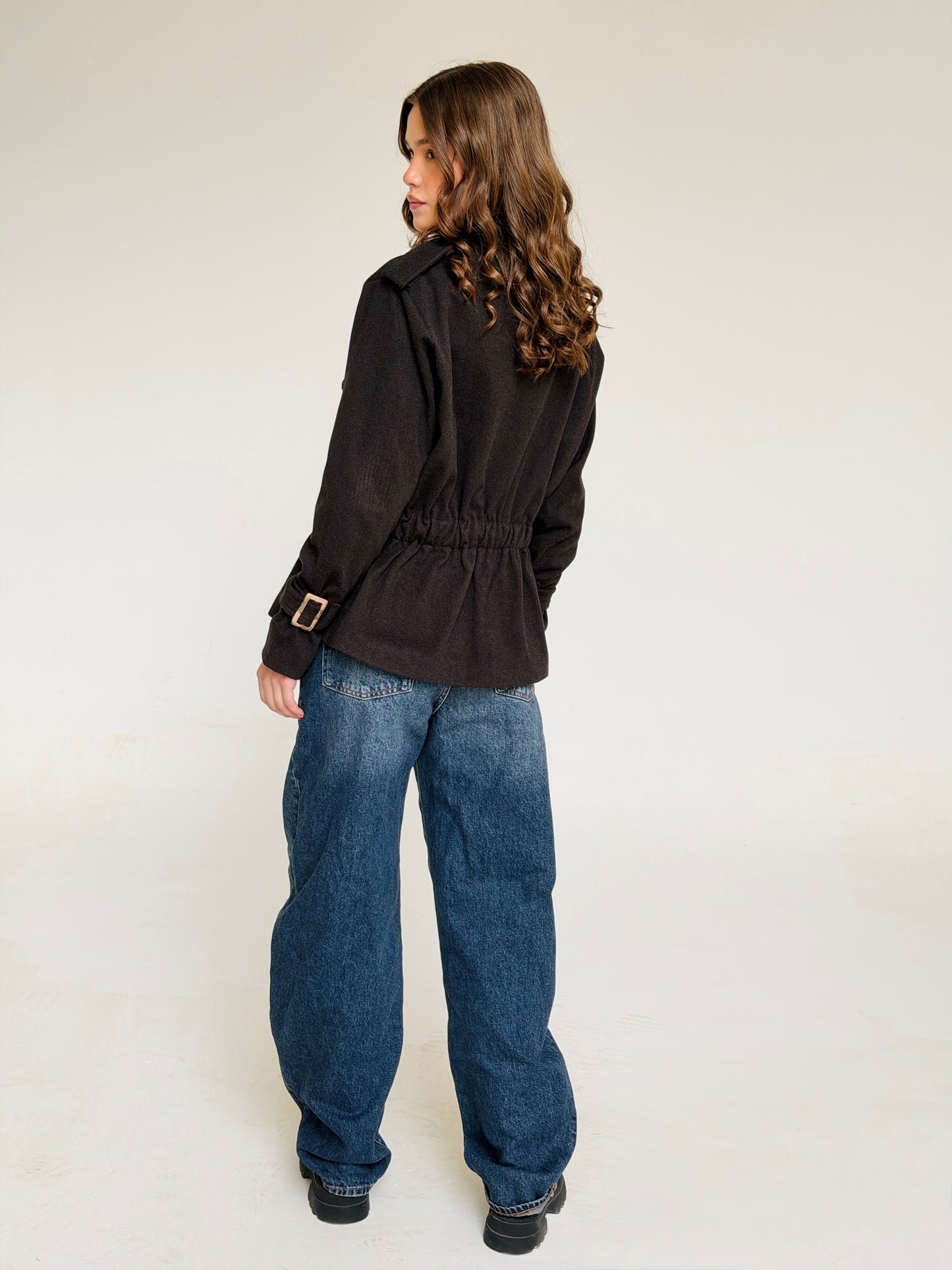 Wool Jacket In Dark Gray