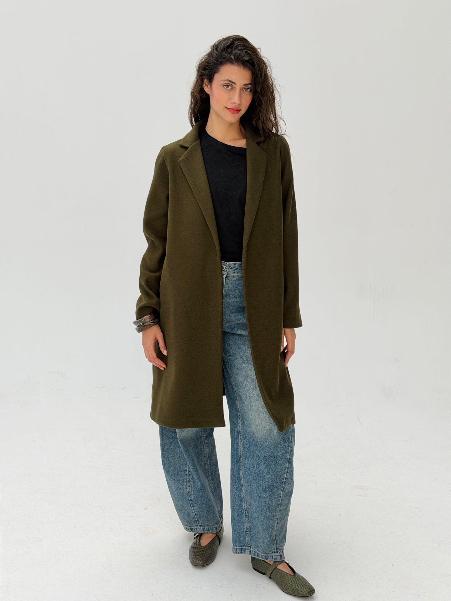 Everyday Wool Coat In Olive