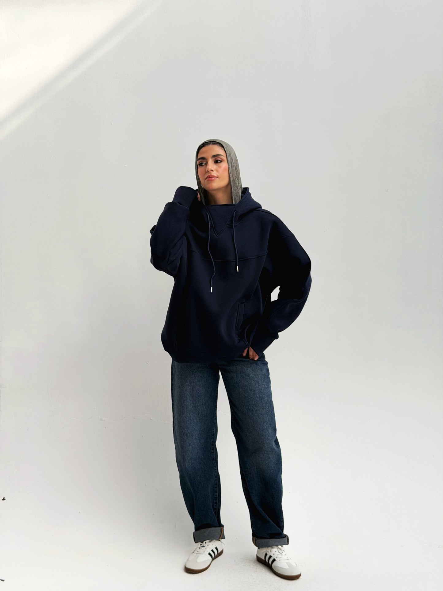 Oversized Hoodie in Navy