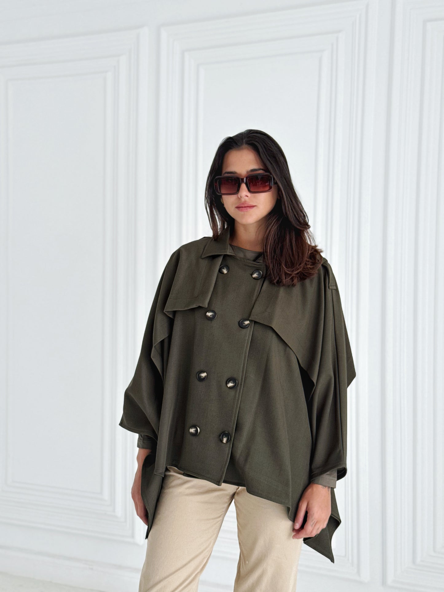Tranch Cape In Olive