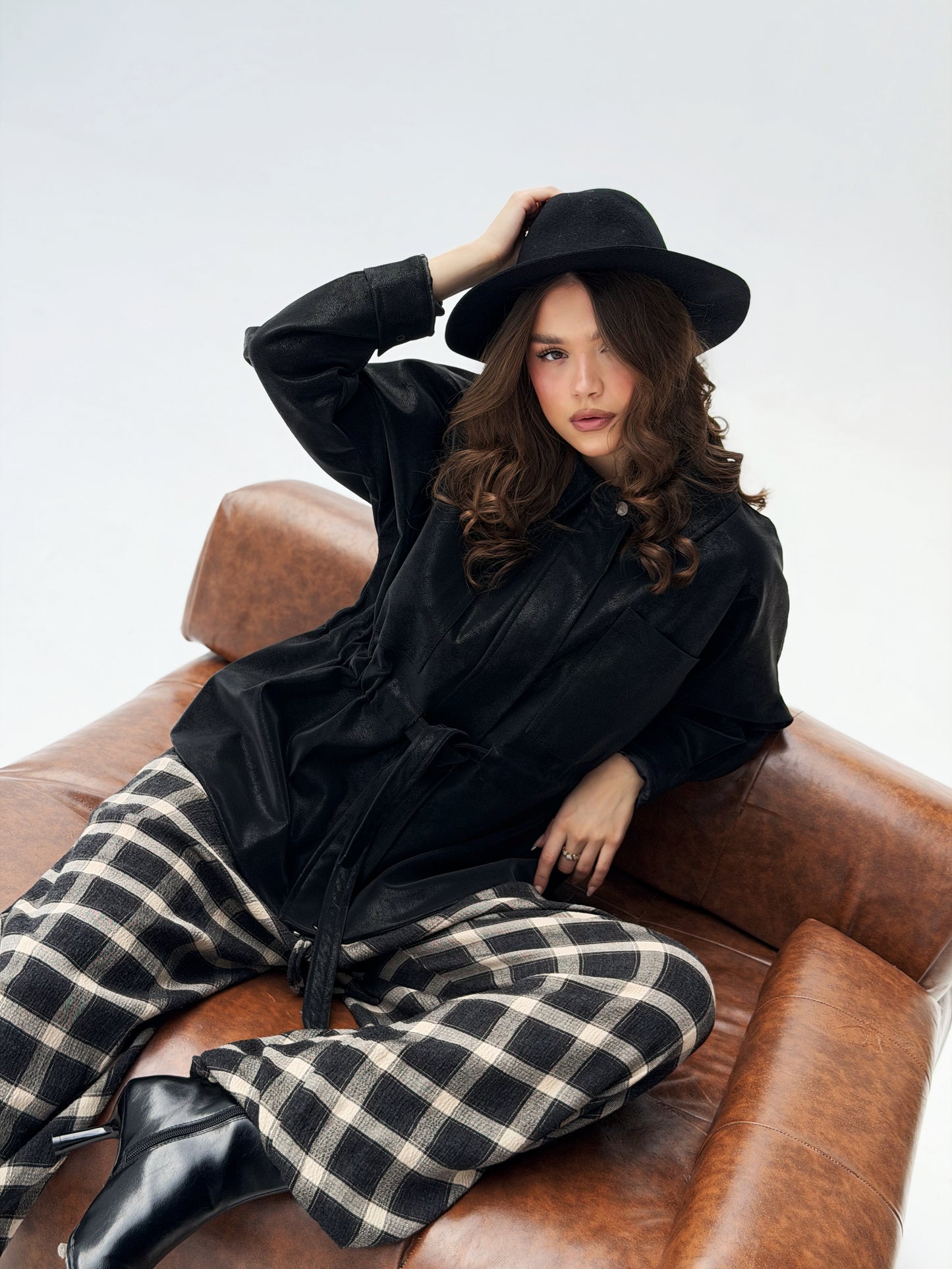 The Over-shirt Leather In Black