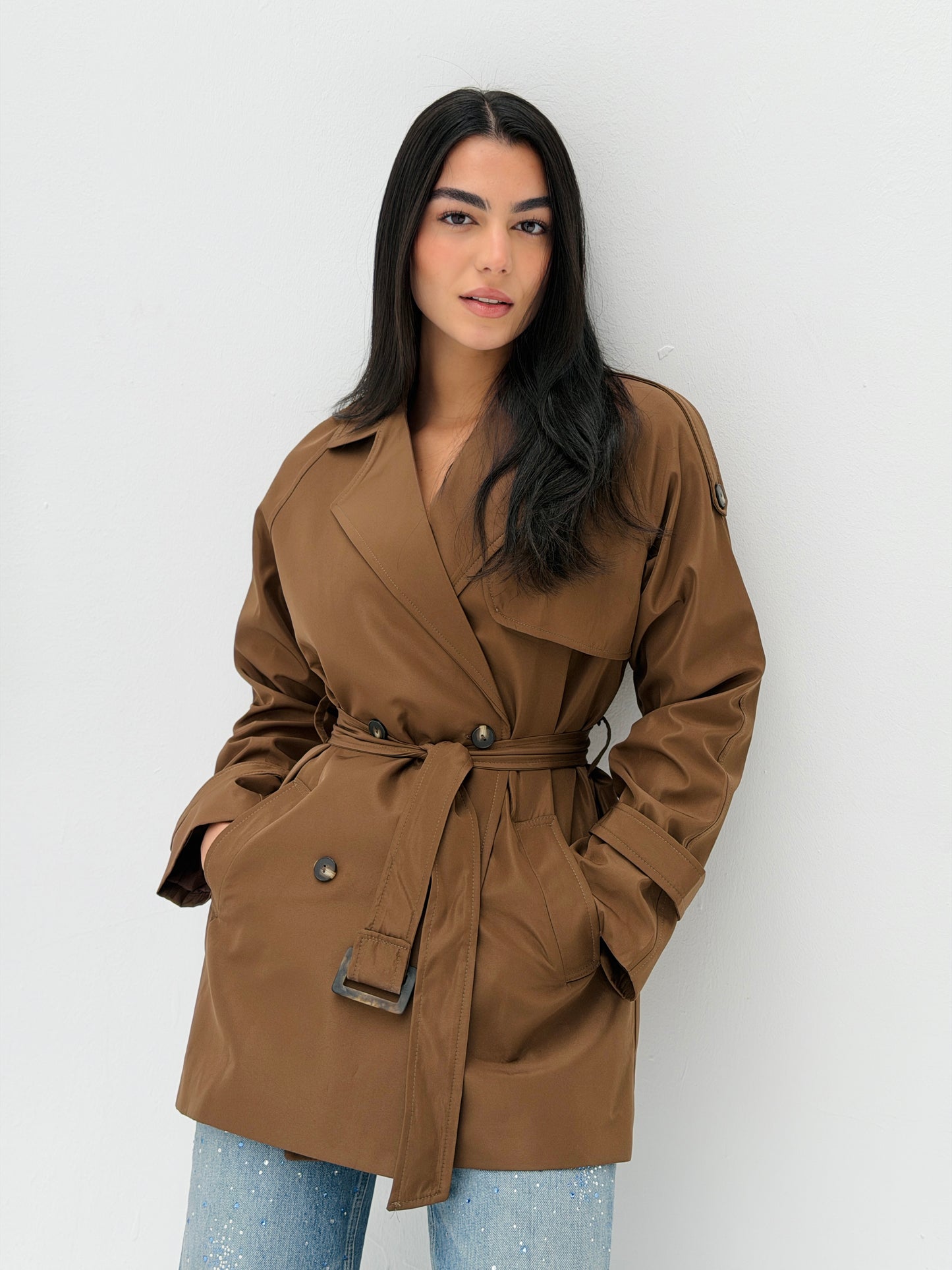 Mini Trench Coat Brown