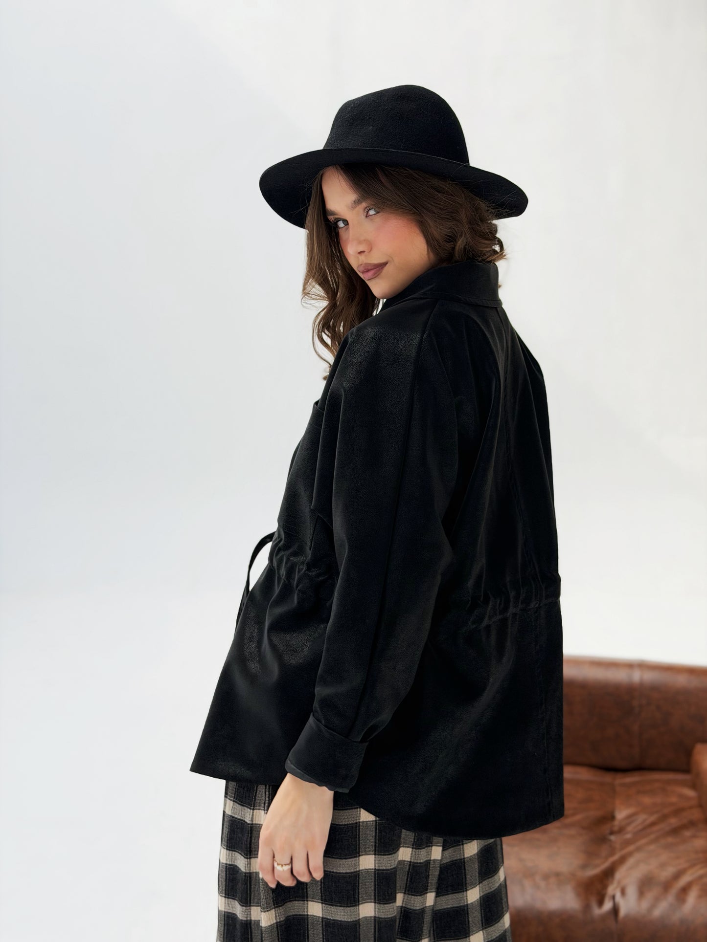 The Over-shirt Leather In Black