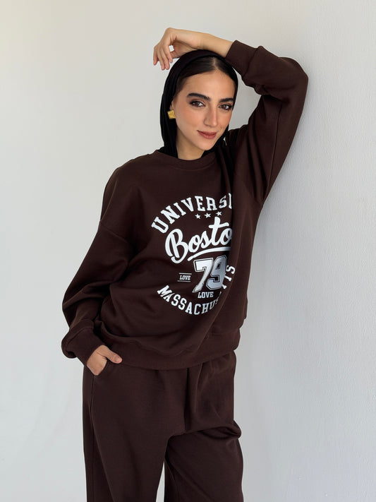 Active Cotten Set In Brown