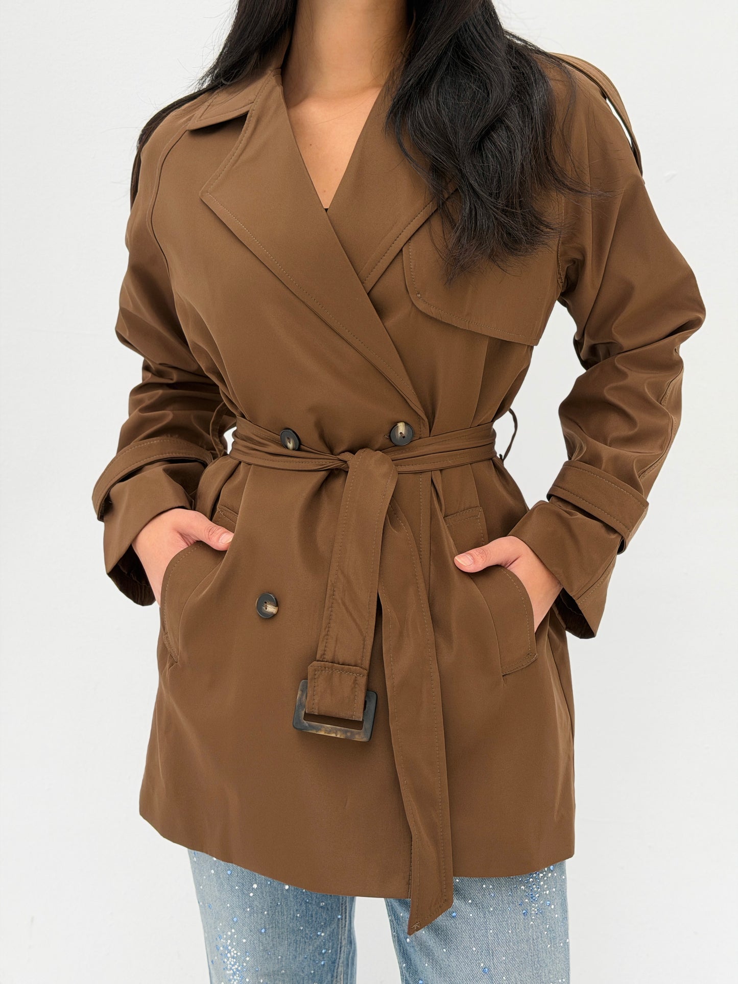Mini Trench Coat Brown