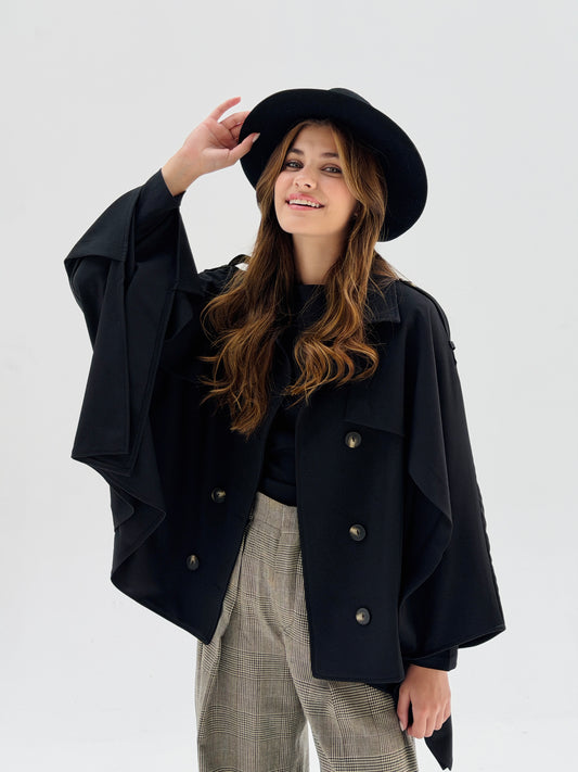 Tranch Cape In Black