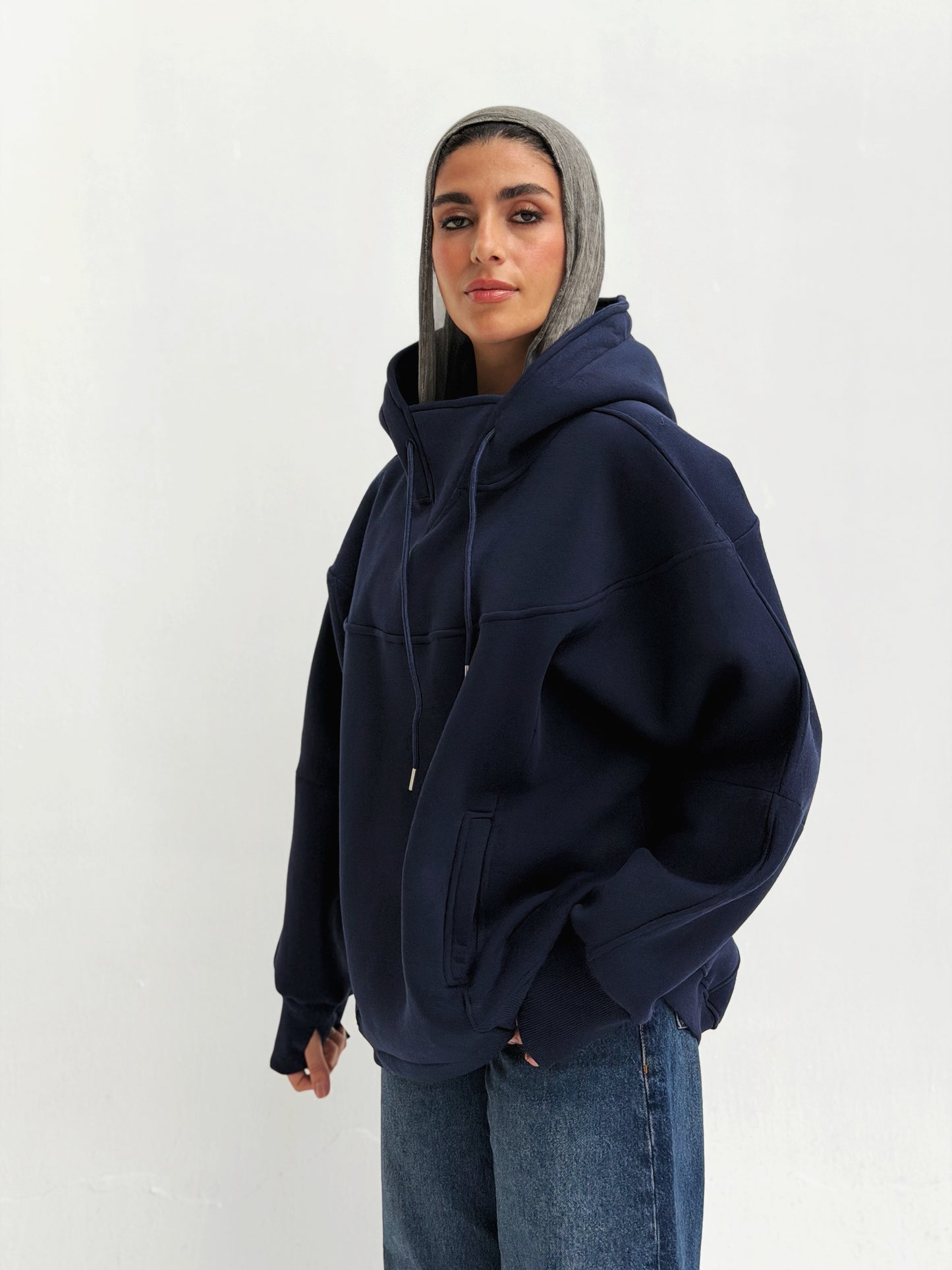 Oversized Hoodie in Navy