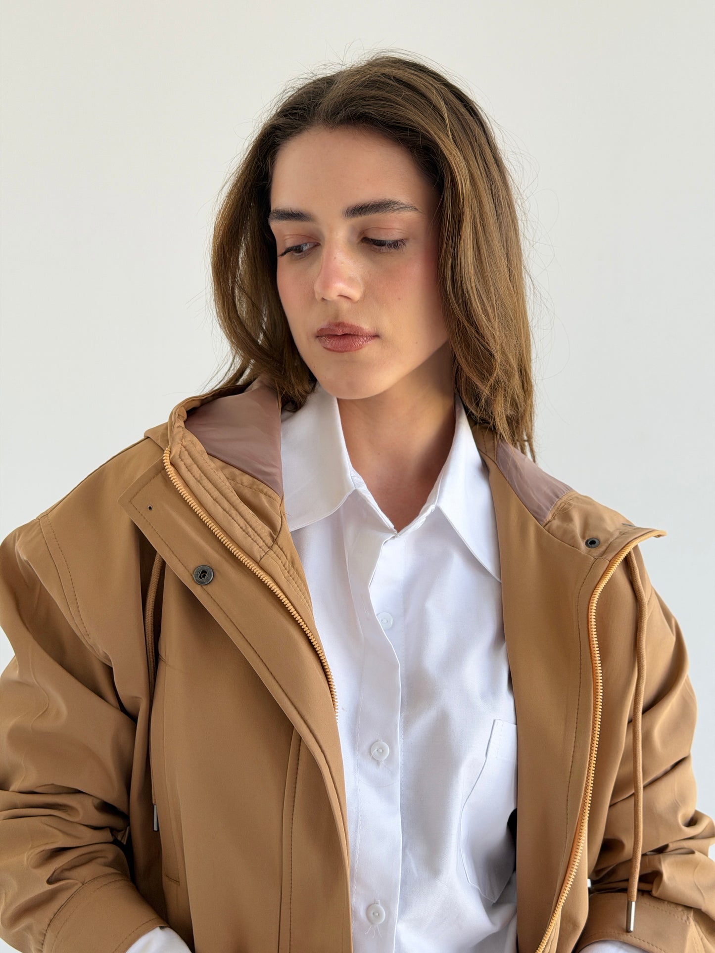Winter Signature Jacket In Camel