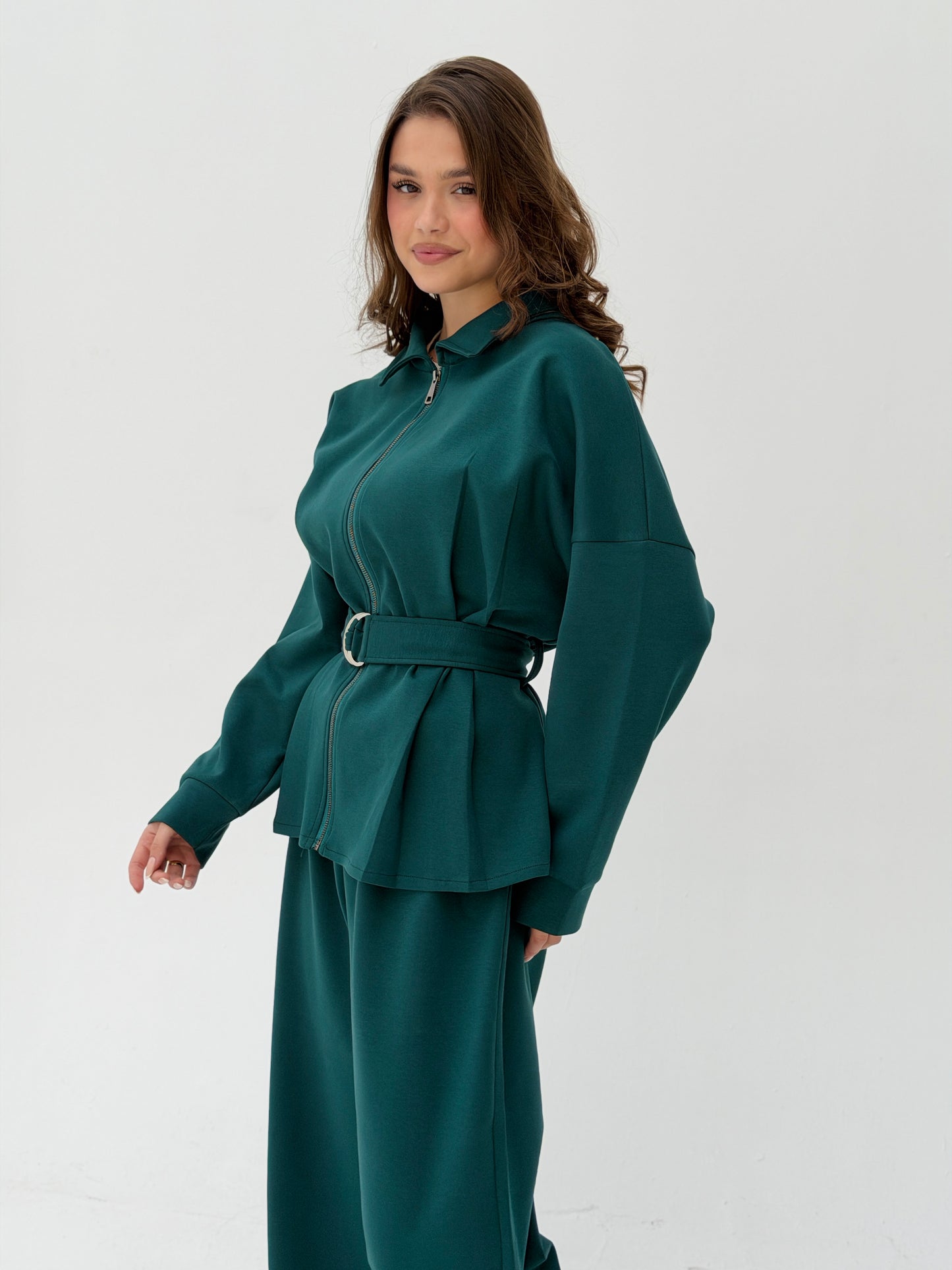 The Belted Set In Deep Teal