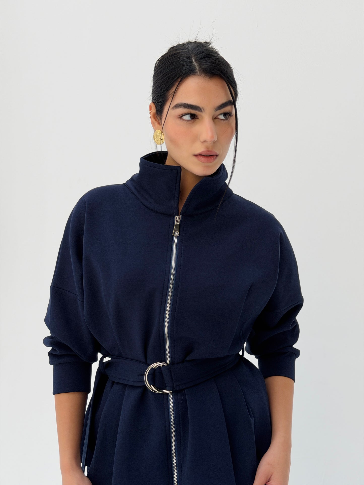 The Belted Set In Navy Blue