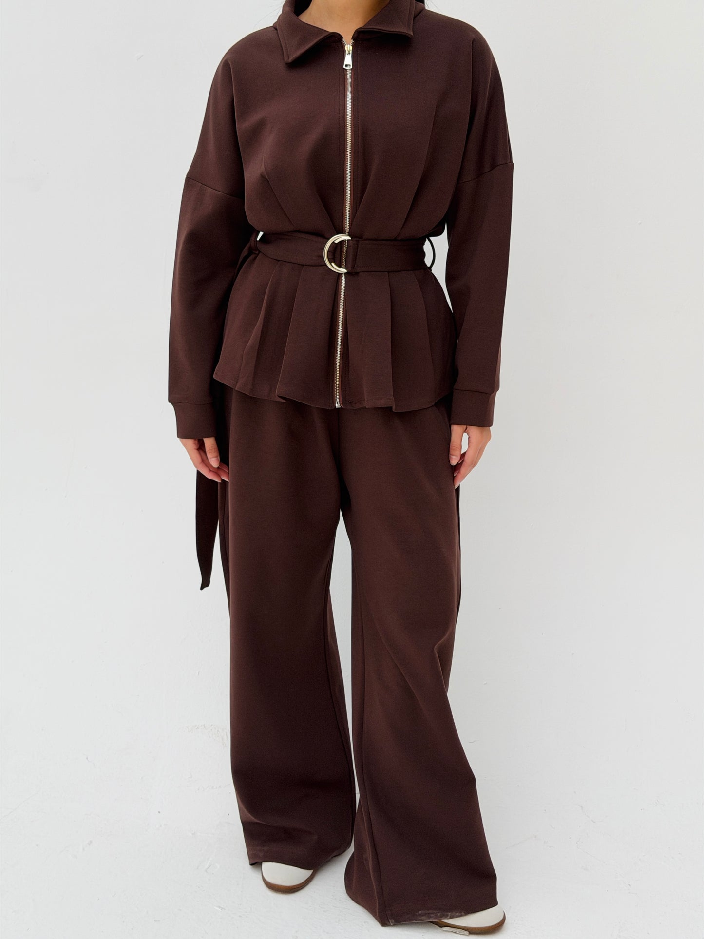 The Belted Set In Brown
